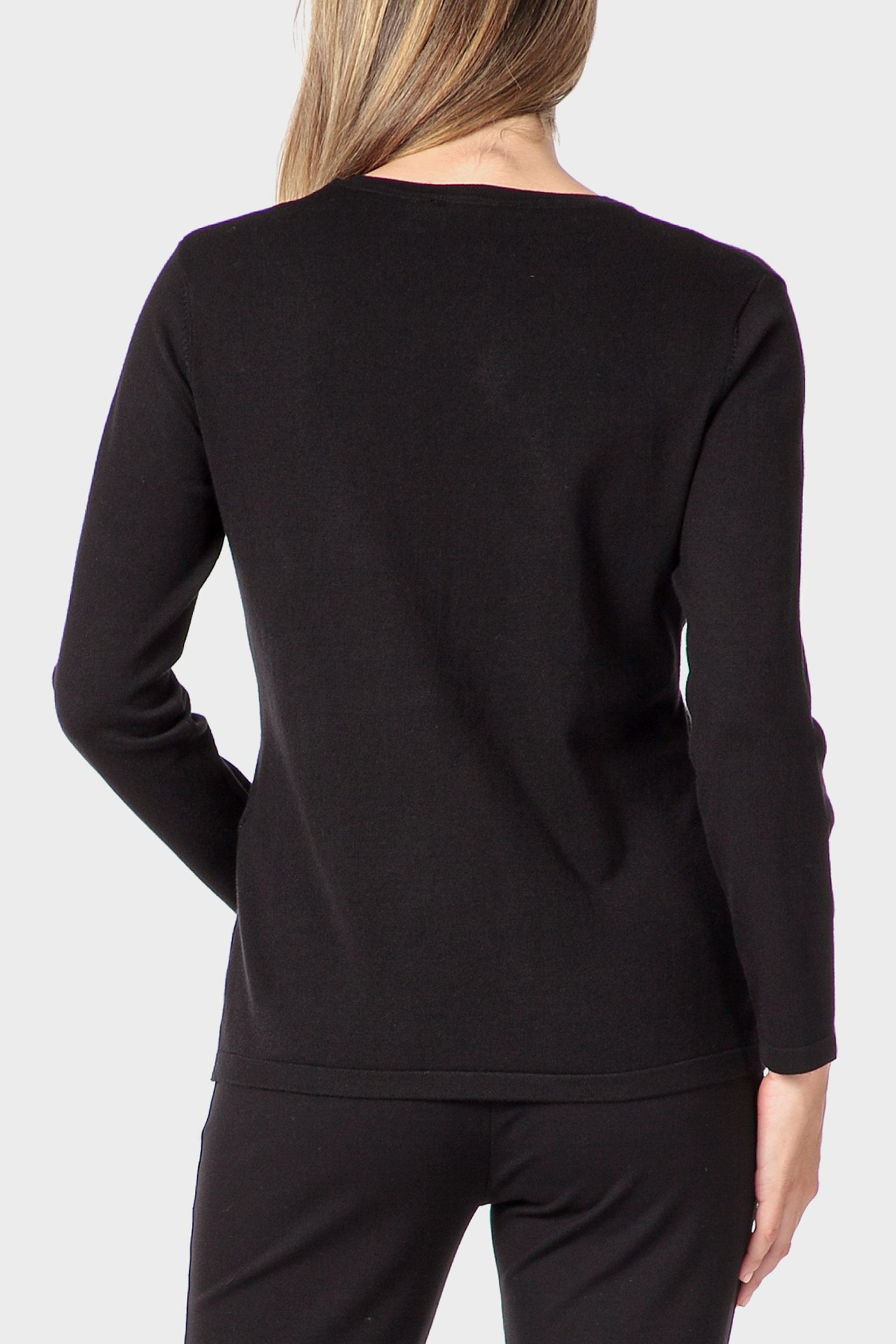 Black Rhinestone Sweater, 3701_120, large image number 2