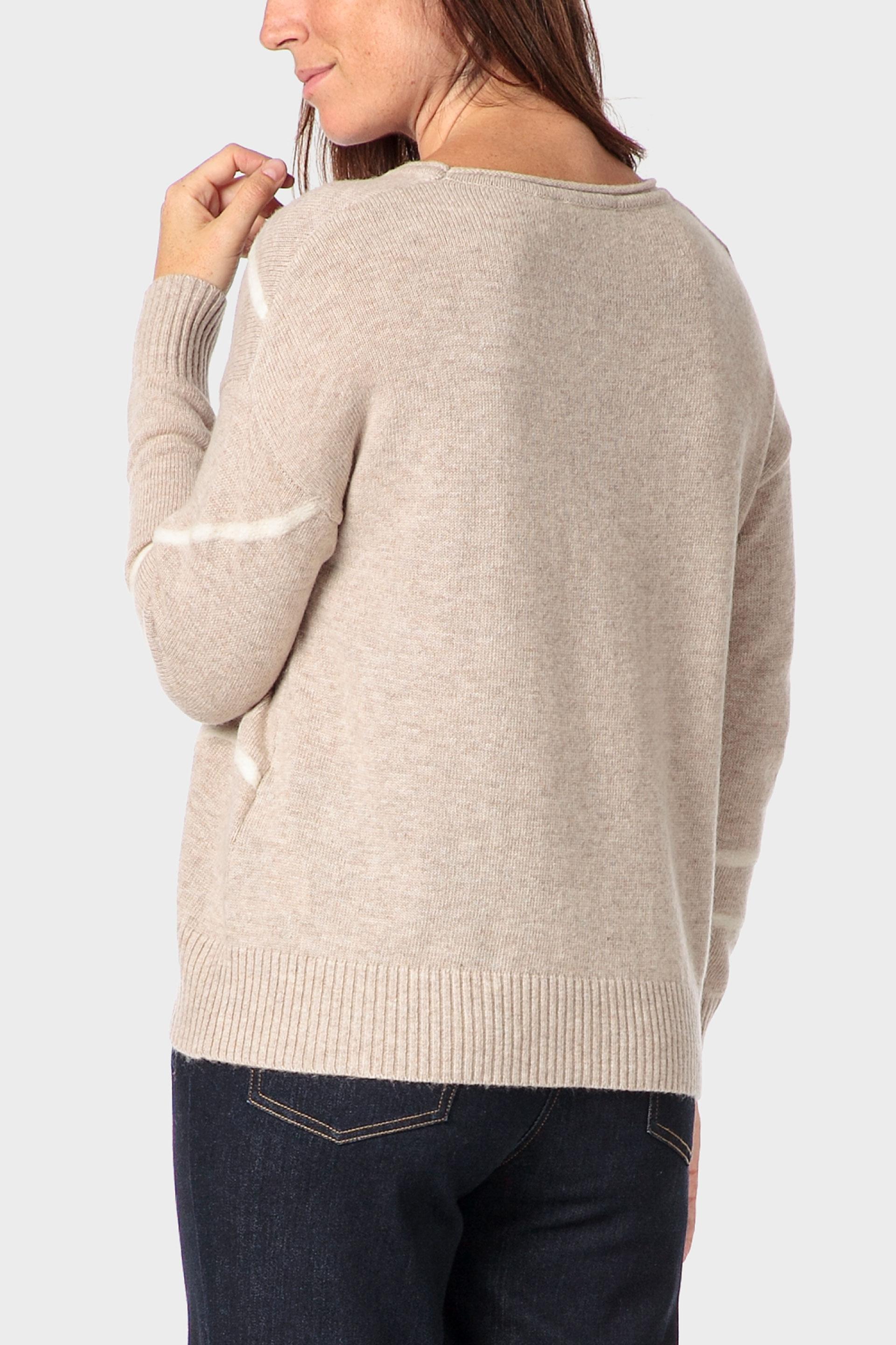 سترة مطرزة، كريمي, Beige Melange, medium