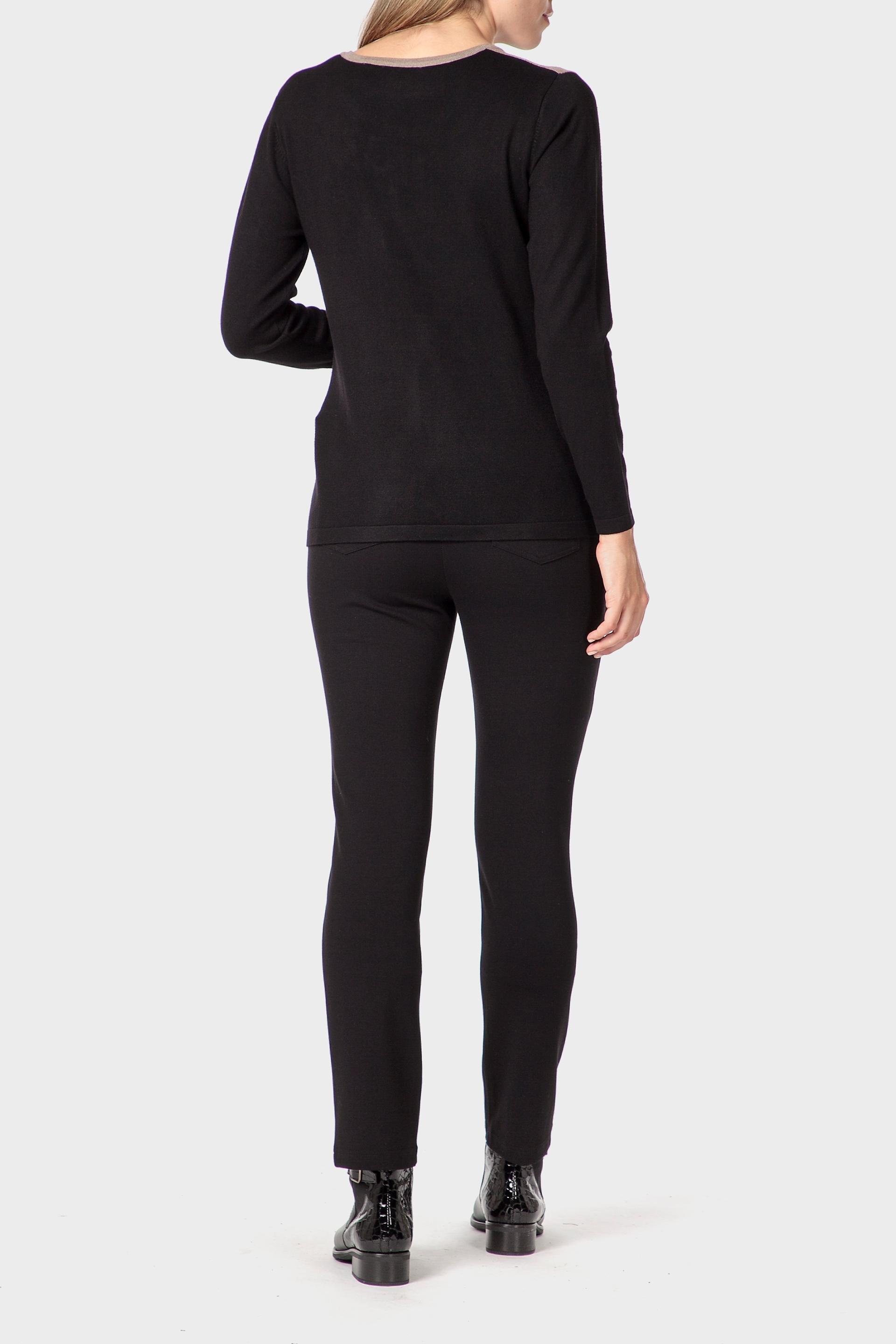 Beige Embroidered Sweater, 3701_120, large image number 3