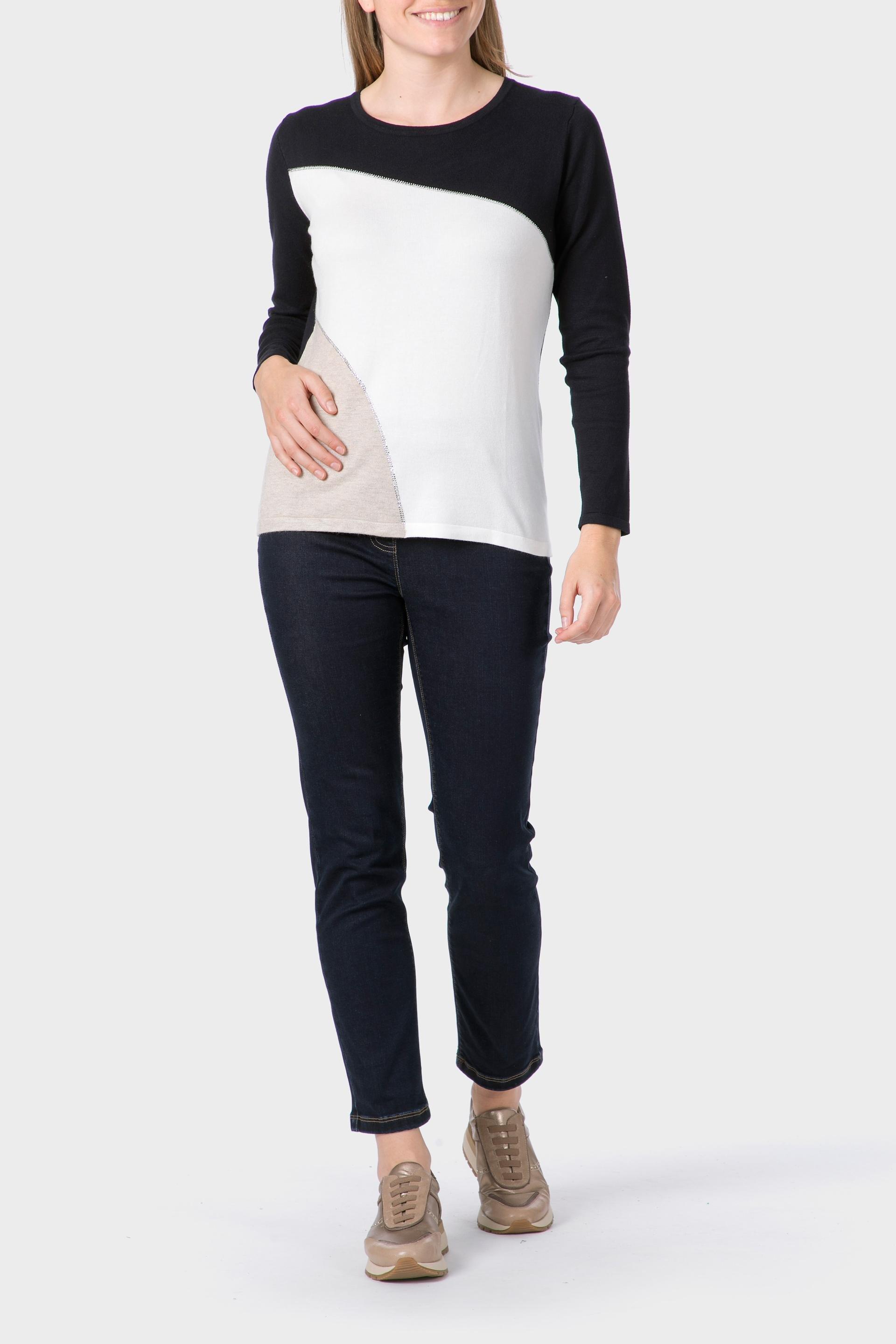 سترة إنتارسيا بأحجار الراين، أبيض, Blue Navy, medium