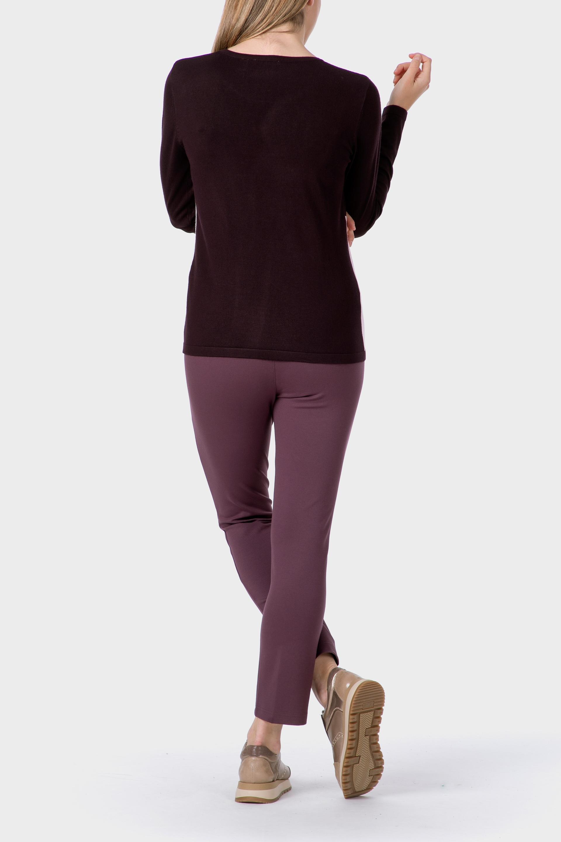 Pink Rhinestone Intarsia Sweater, 3701_176, large image number 3