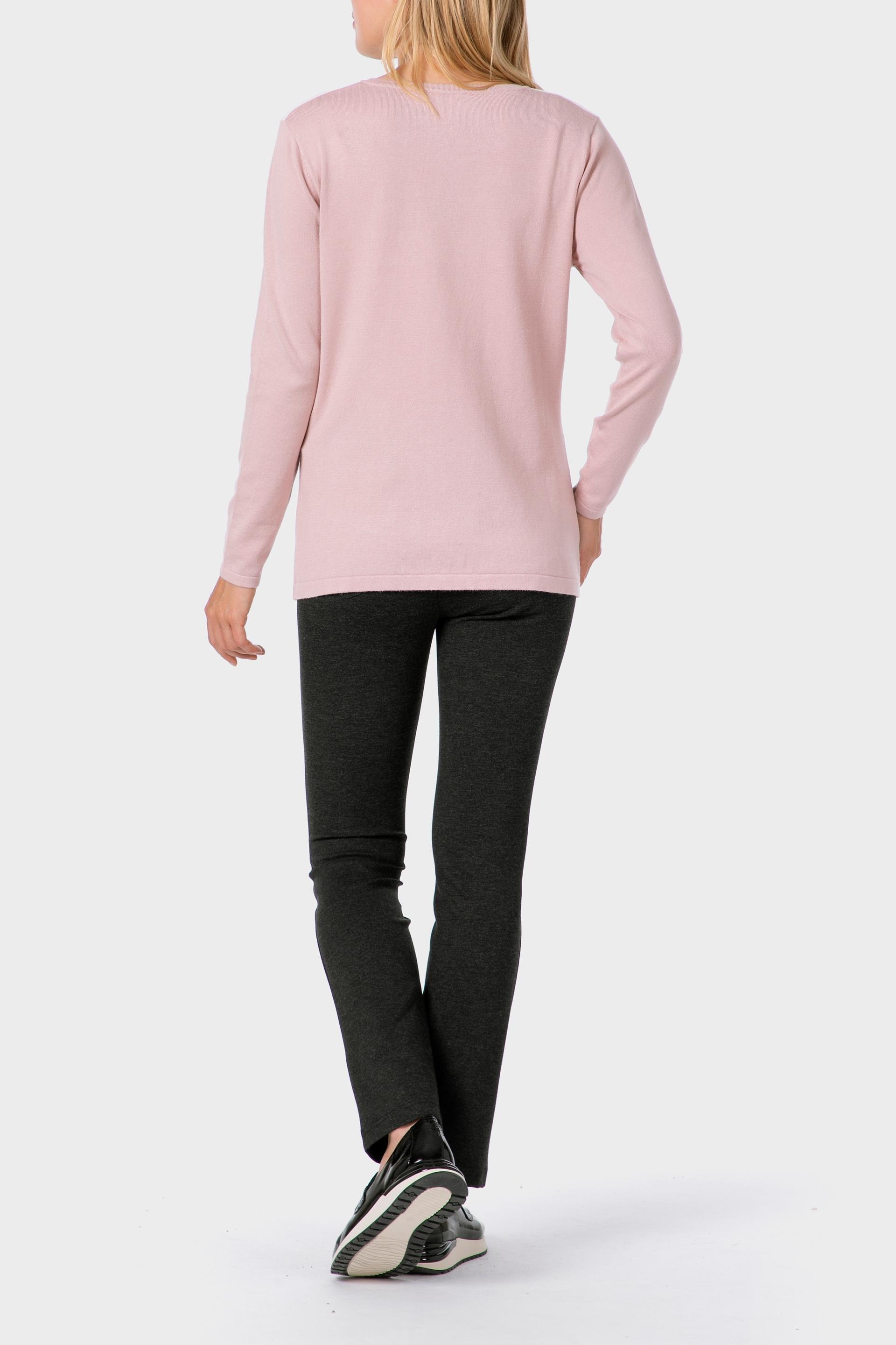 Pink Rhinestone Intarsia Sweater, , large image number 3