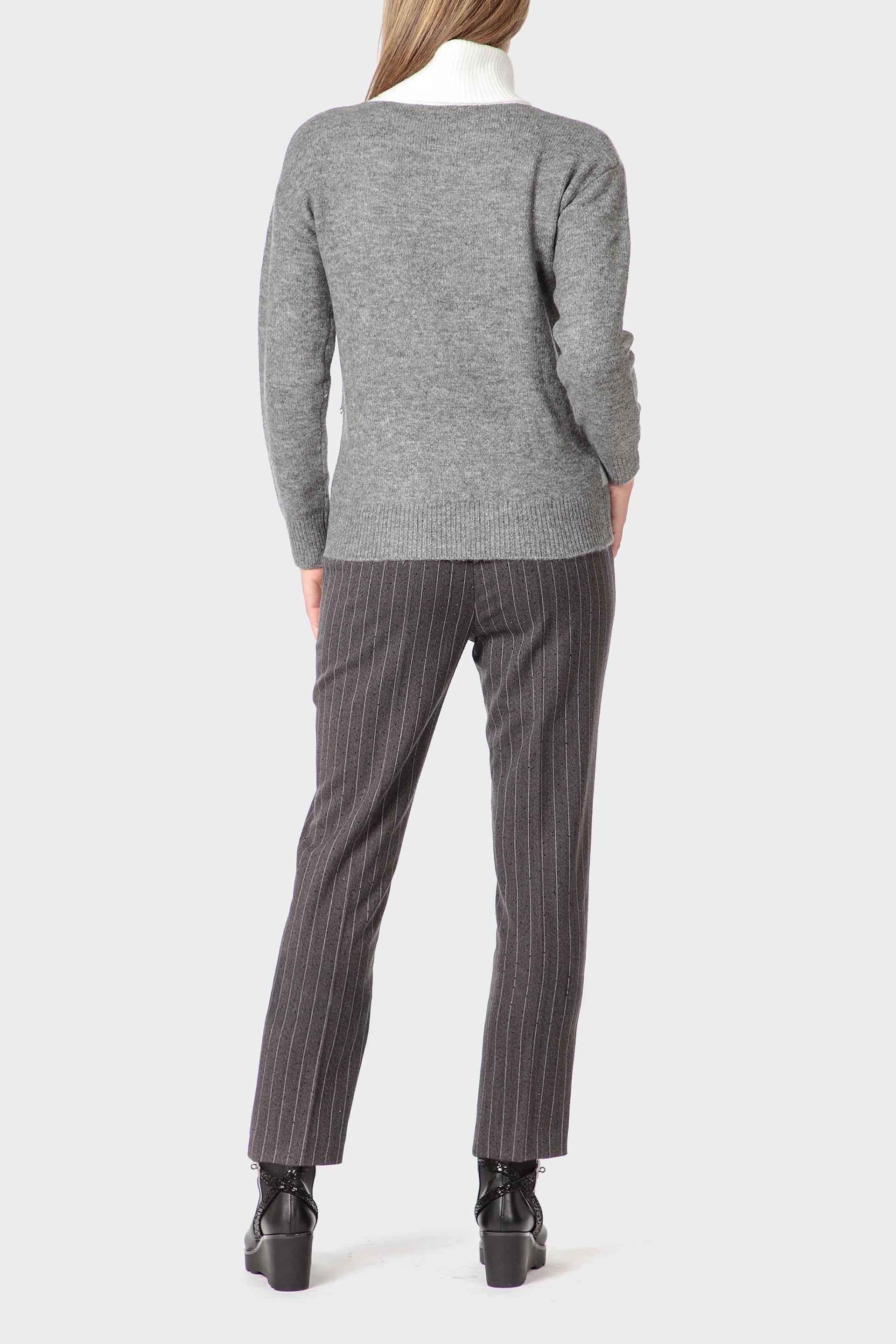 Grey Intarsia Sweater, 3701_363, large image number 3