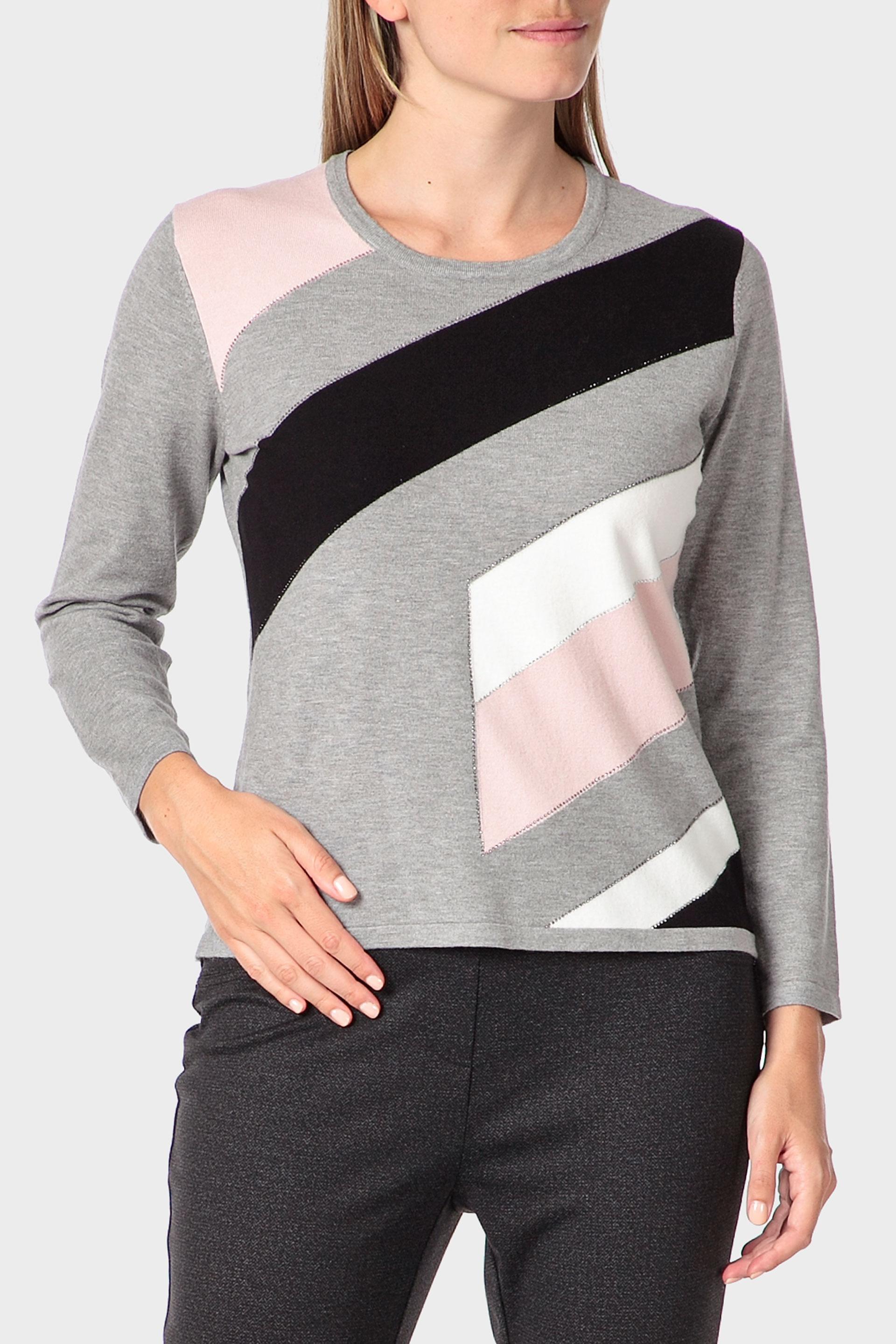 سترة إنتارسيا بأحجار الراين، رمادي, Grey, medium