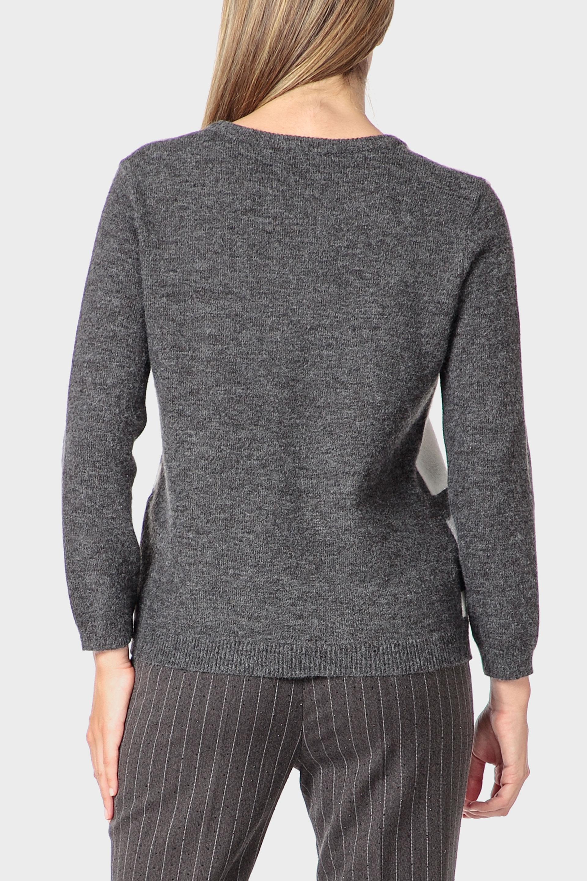 Grey Intarsia Sweater, 3701_363, medium