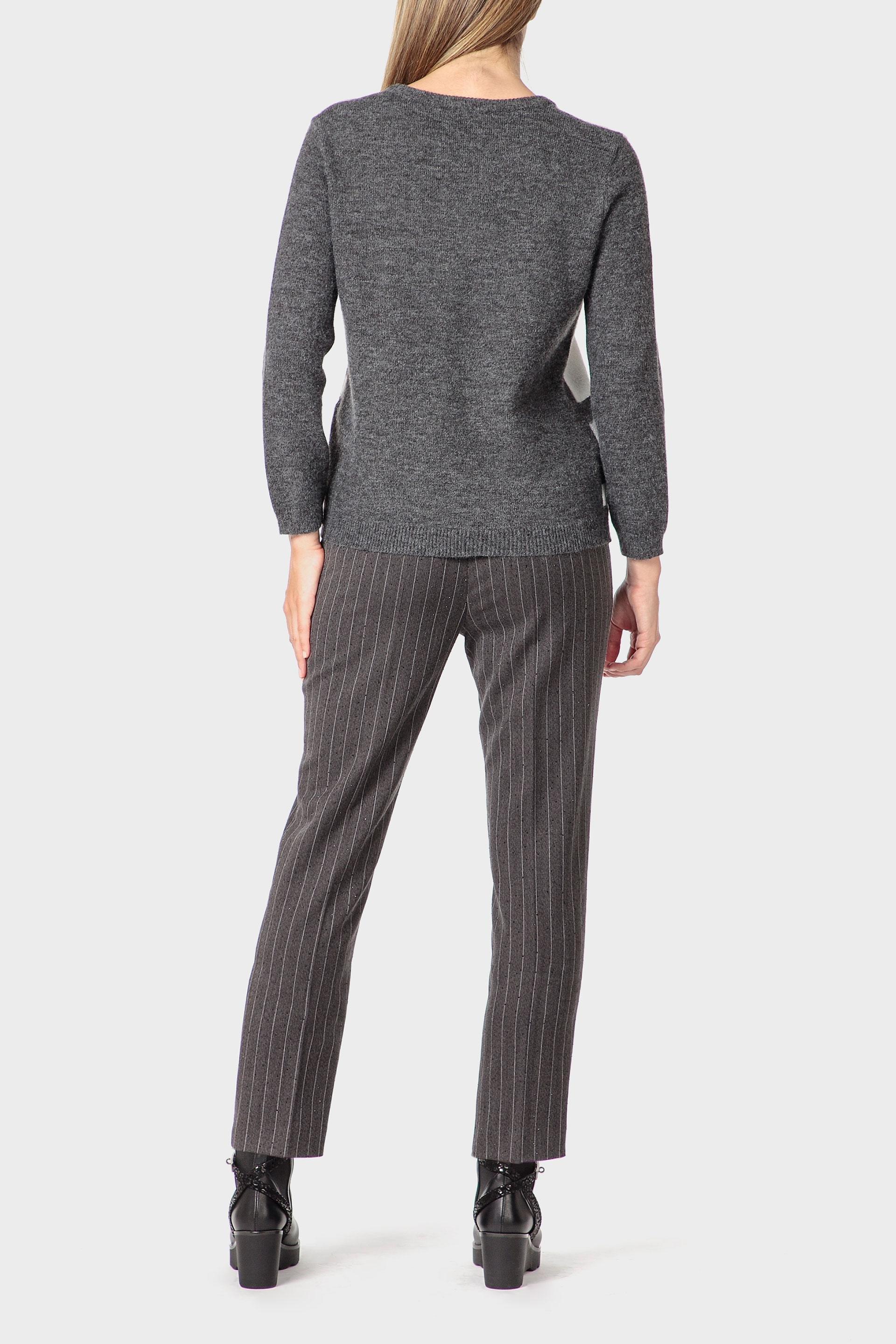 Grey Intarsia Sweater, 3701_363, large image number 3