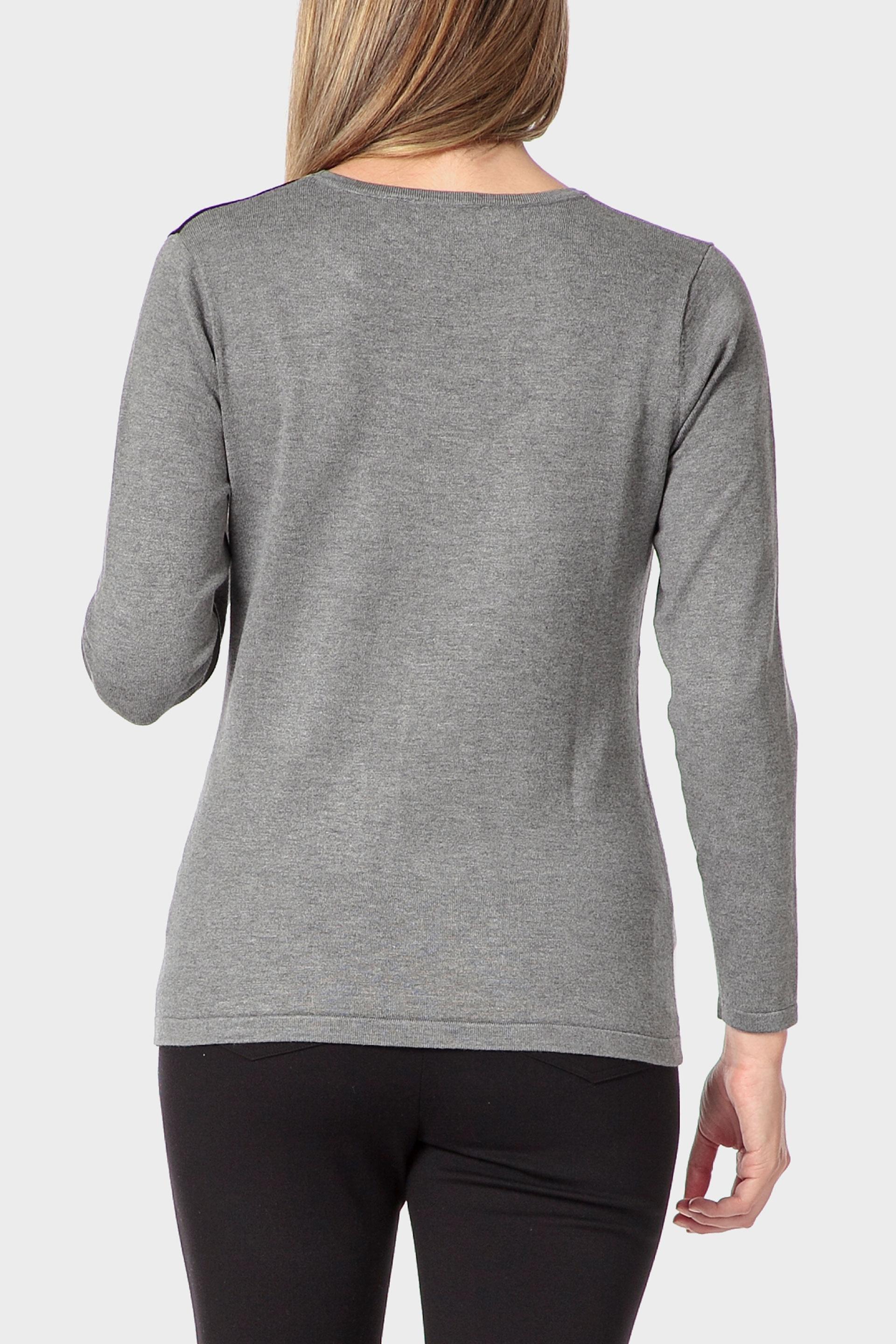 سترة إنتارسيا بأحجار الراين، رمادي, Grey Medium, large image number 2