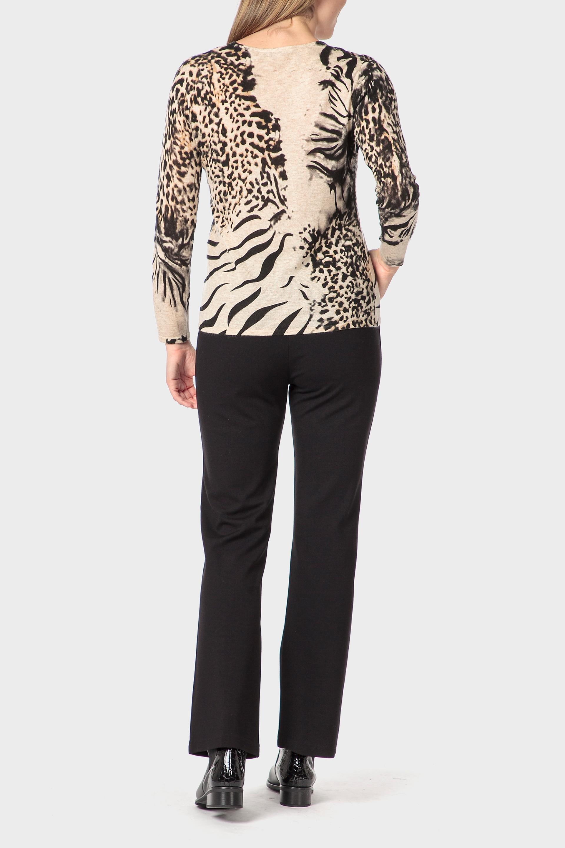 سترة بنقشة جلد الحيوانات، بيج, Beige Melange, large image number 3