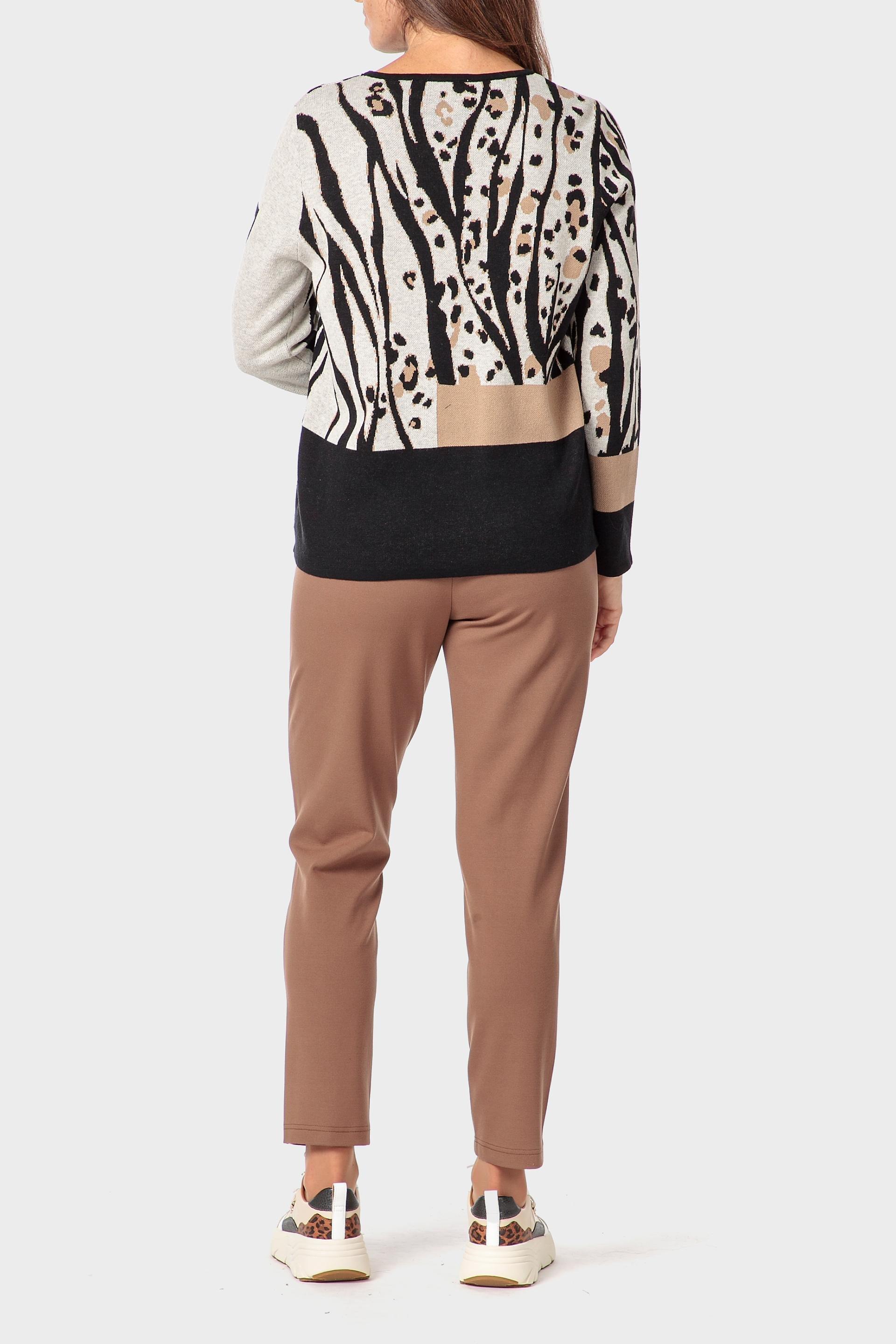 سترة بطبعة وجواهر، أسود, Black, large image number 3