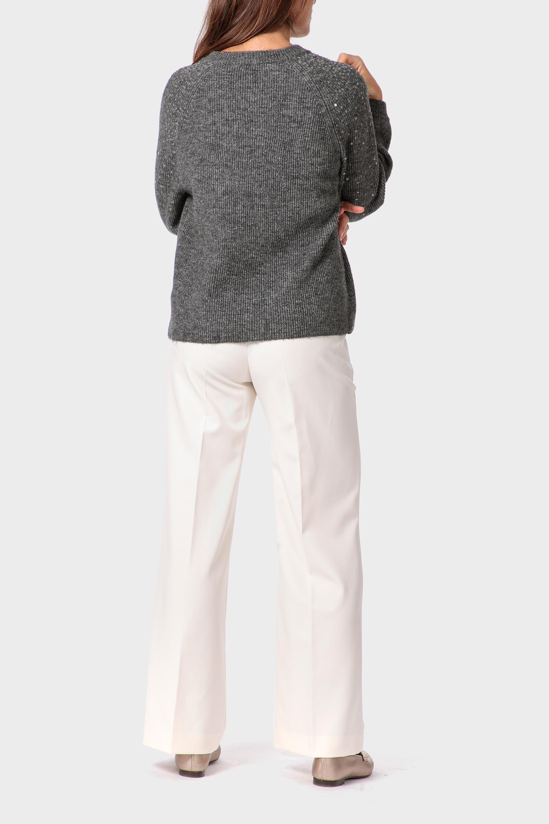 Grey Sequins Sweater, Grey Melange, large image number 3