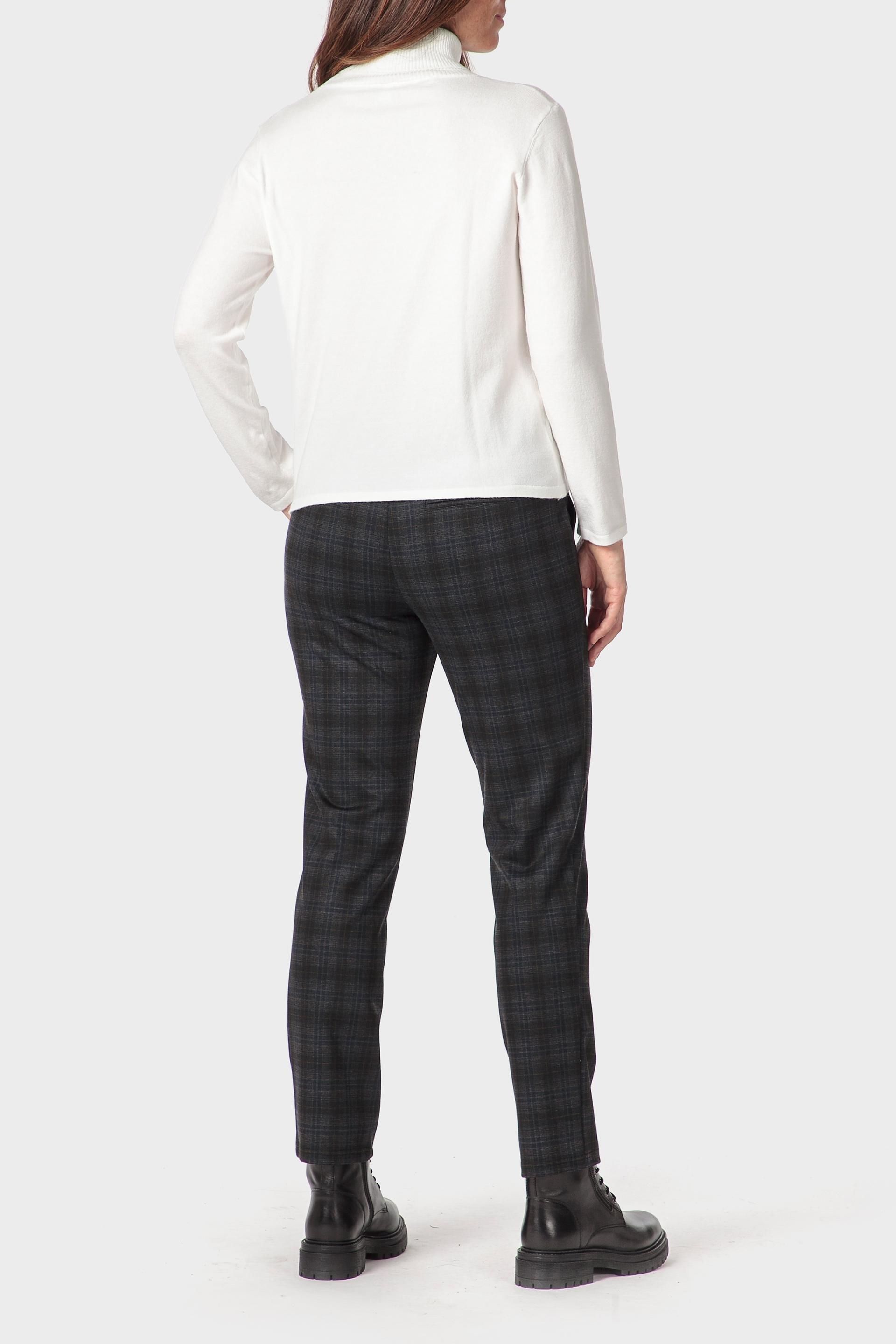 White Basic Turtleneck Sweater, 3701_232, large image number 3