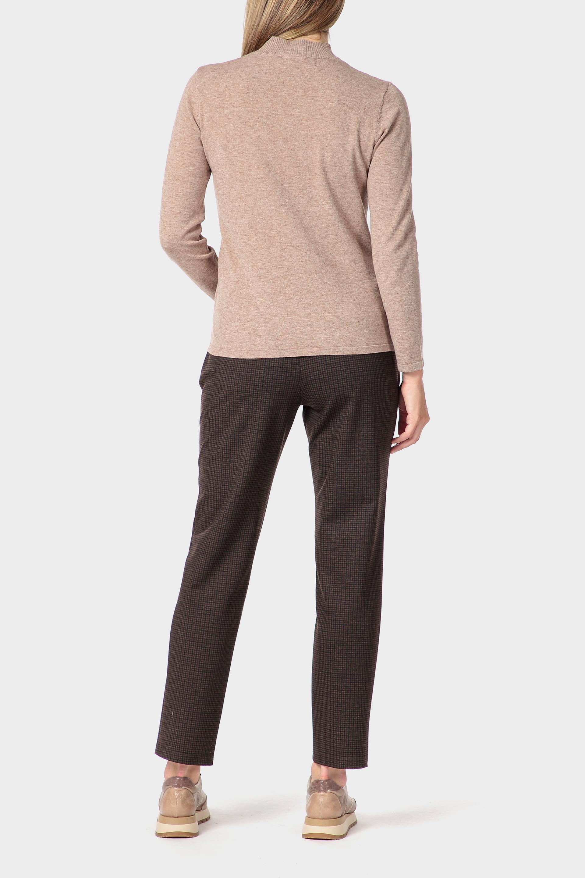 سترة بياقة شبه عالية، بيج, 3701_364, large image number 3