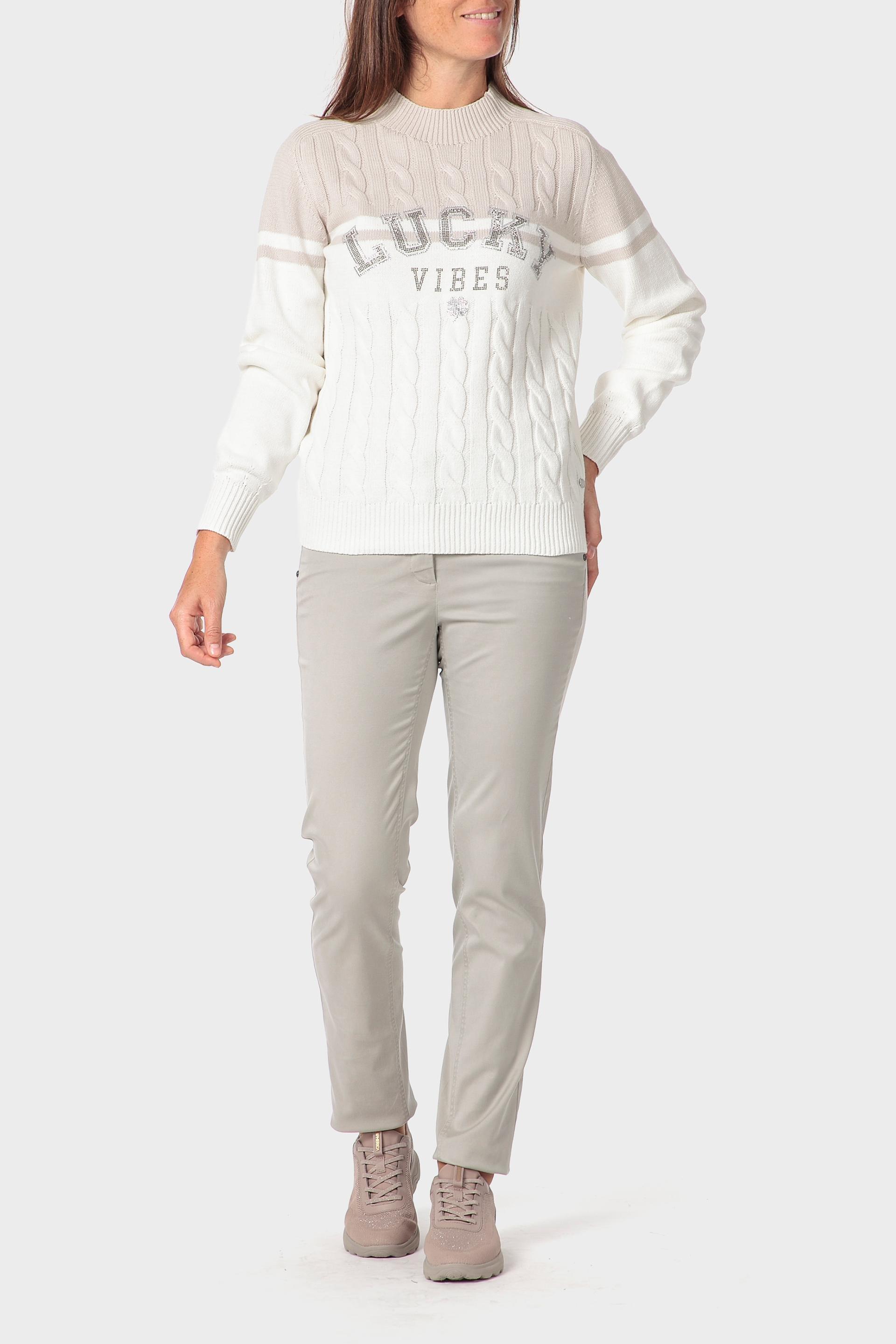 Multicolur Braids Sweater, White Off White, large image number 1