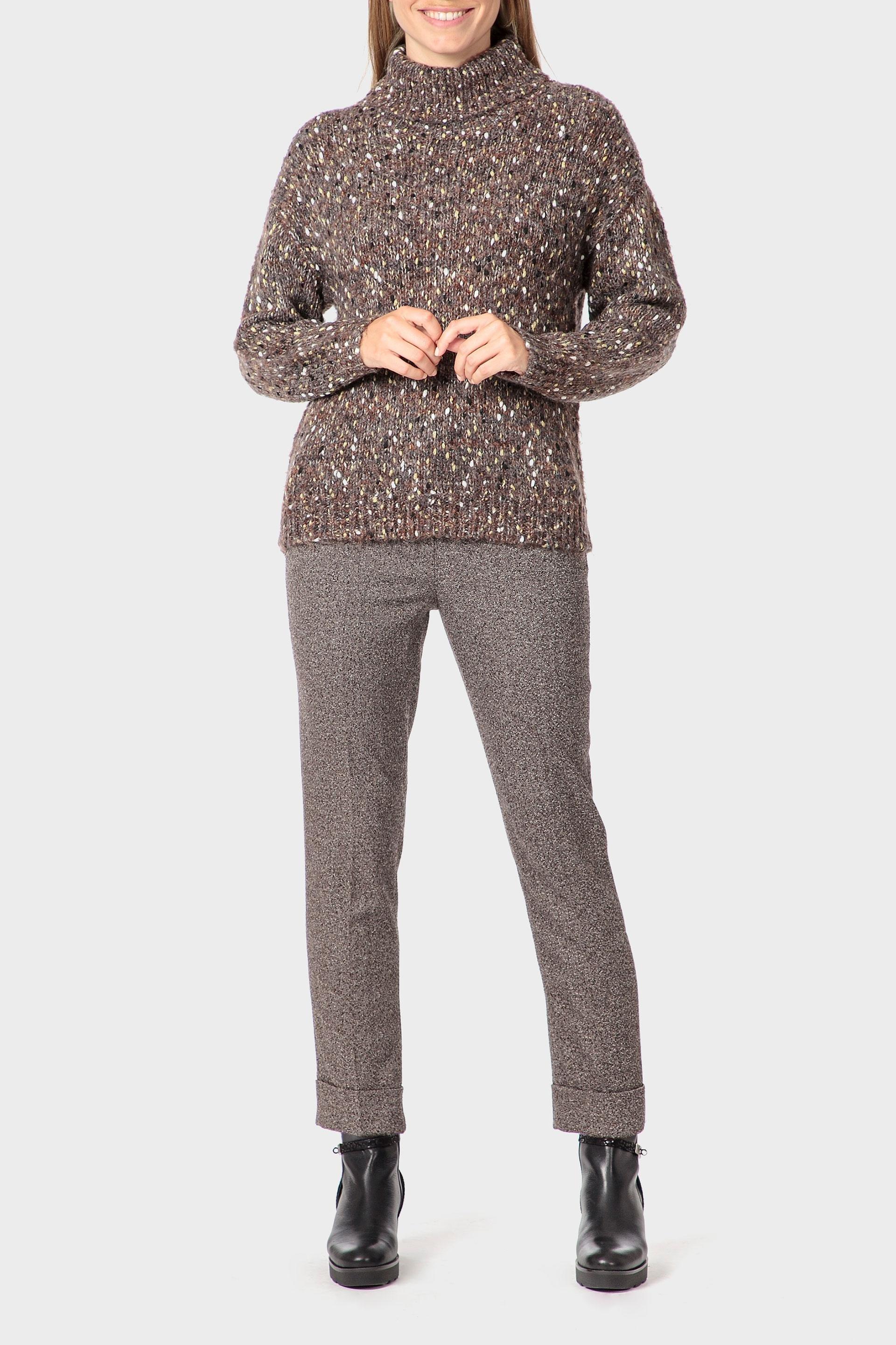 Brown Metallic Thread Sweater, 3701_258, medium