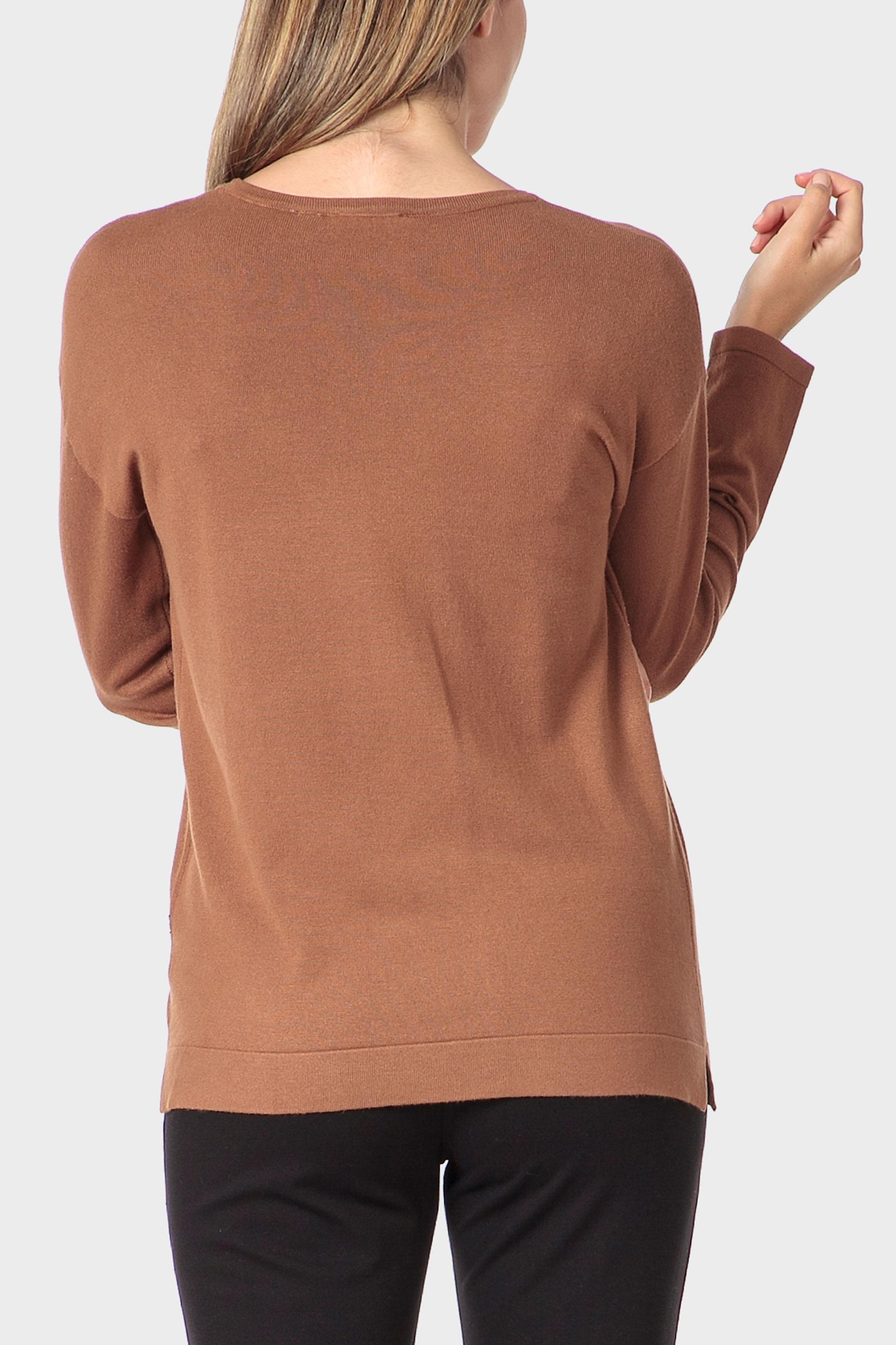 Orange Fantasy Sweater, Beige Camel, large image number 2