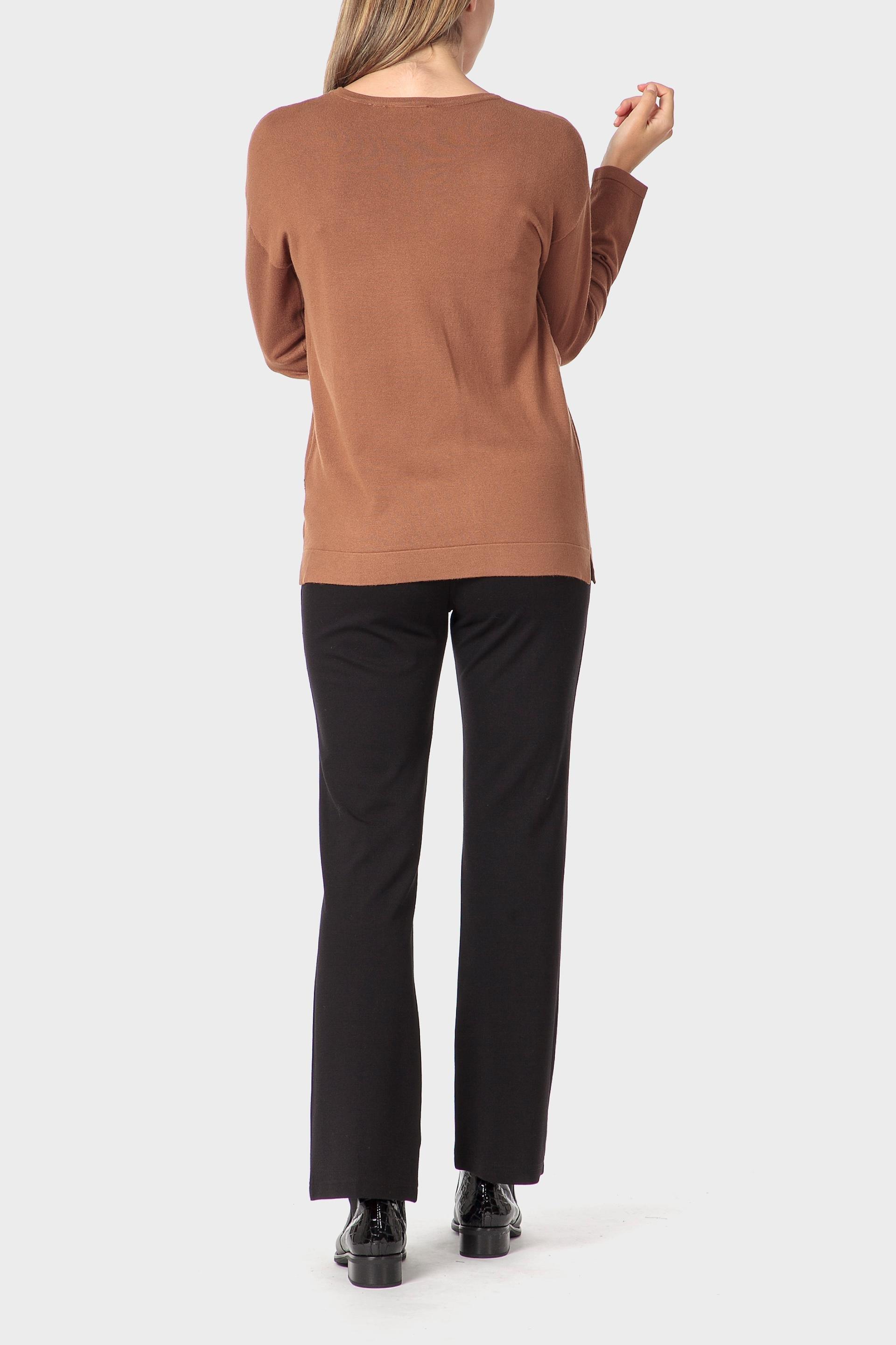 Orange Fantasy Sweater, Beige Camel, large image number 3