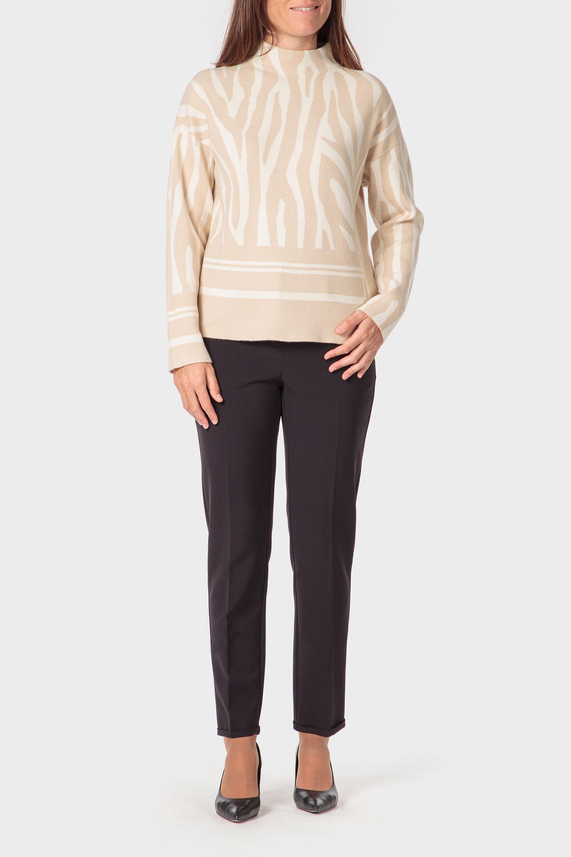 Beige Detailed Sweater, 3701_126, large image number 1