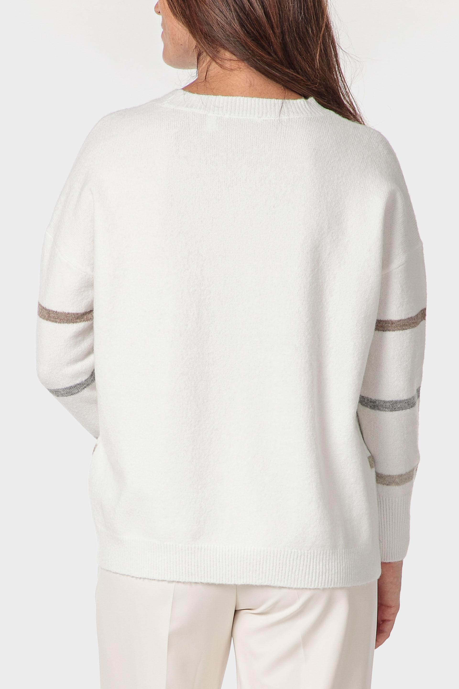 Ecru Sequins Sweater, White Off White, large image number 2