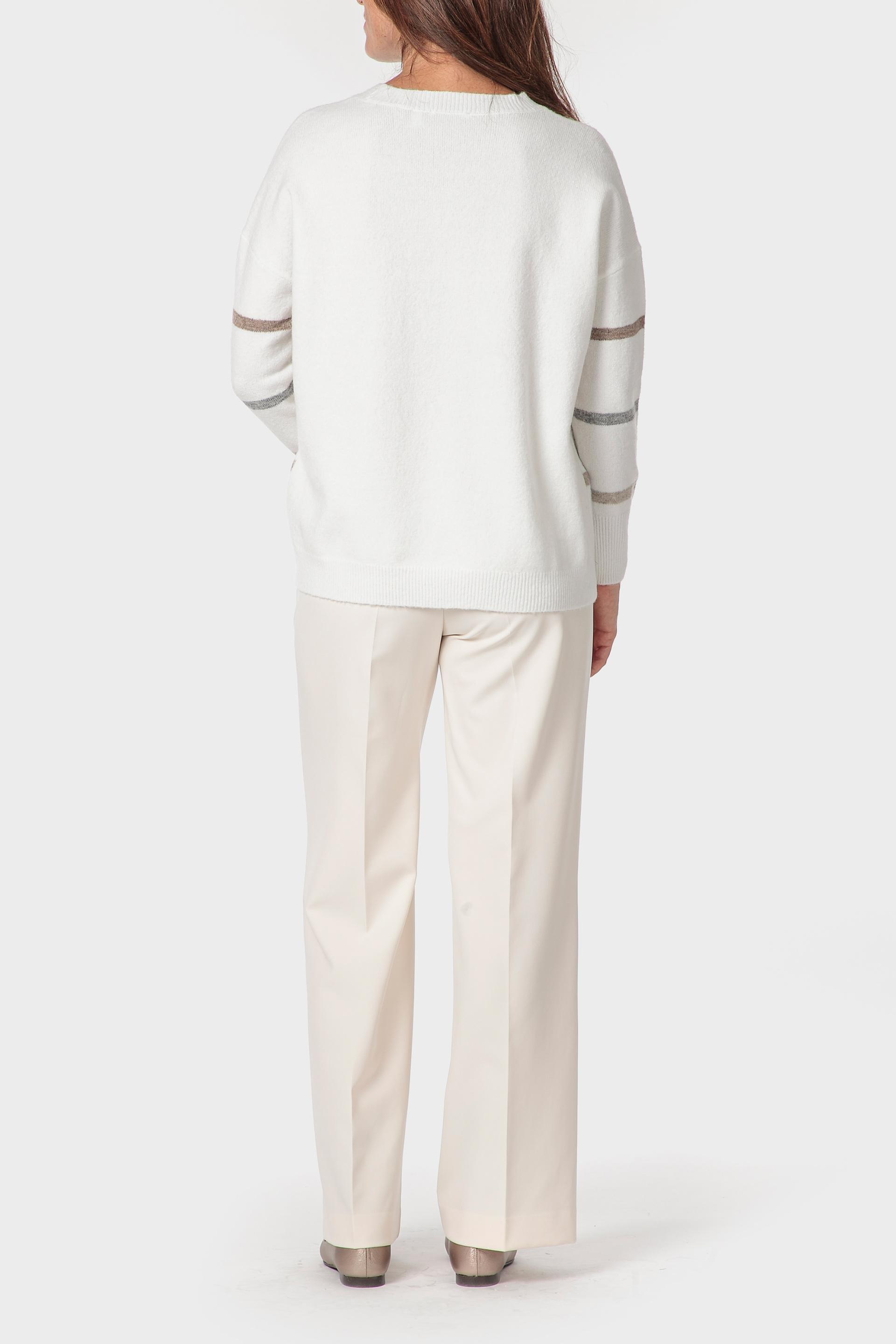 Ecru Sequins Sweater, White Off White, large image number 3