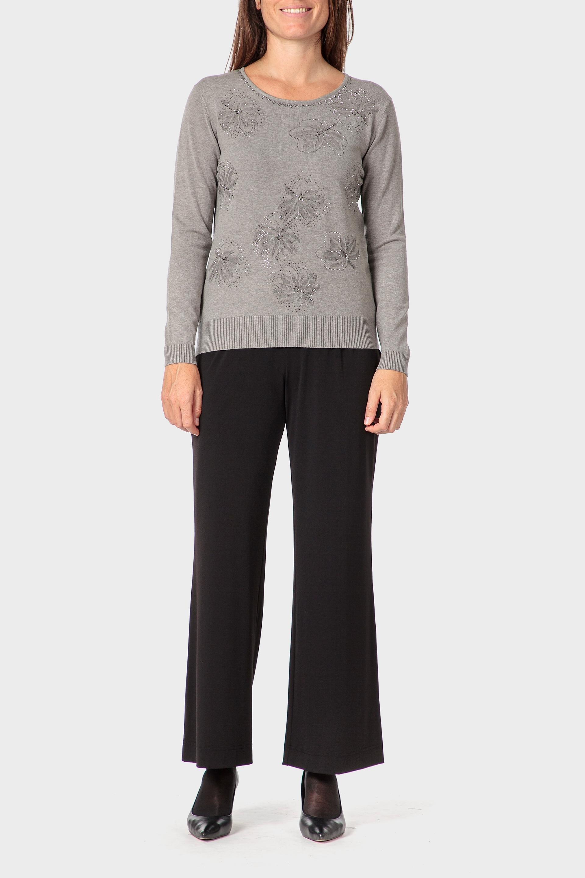 Grey Fantasy Sweater, Brown Mink, large image number 1