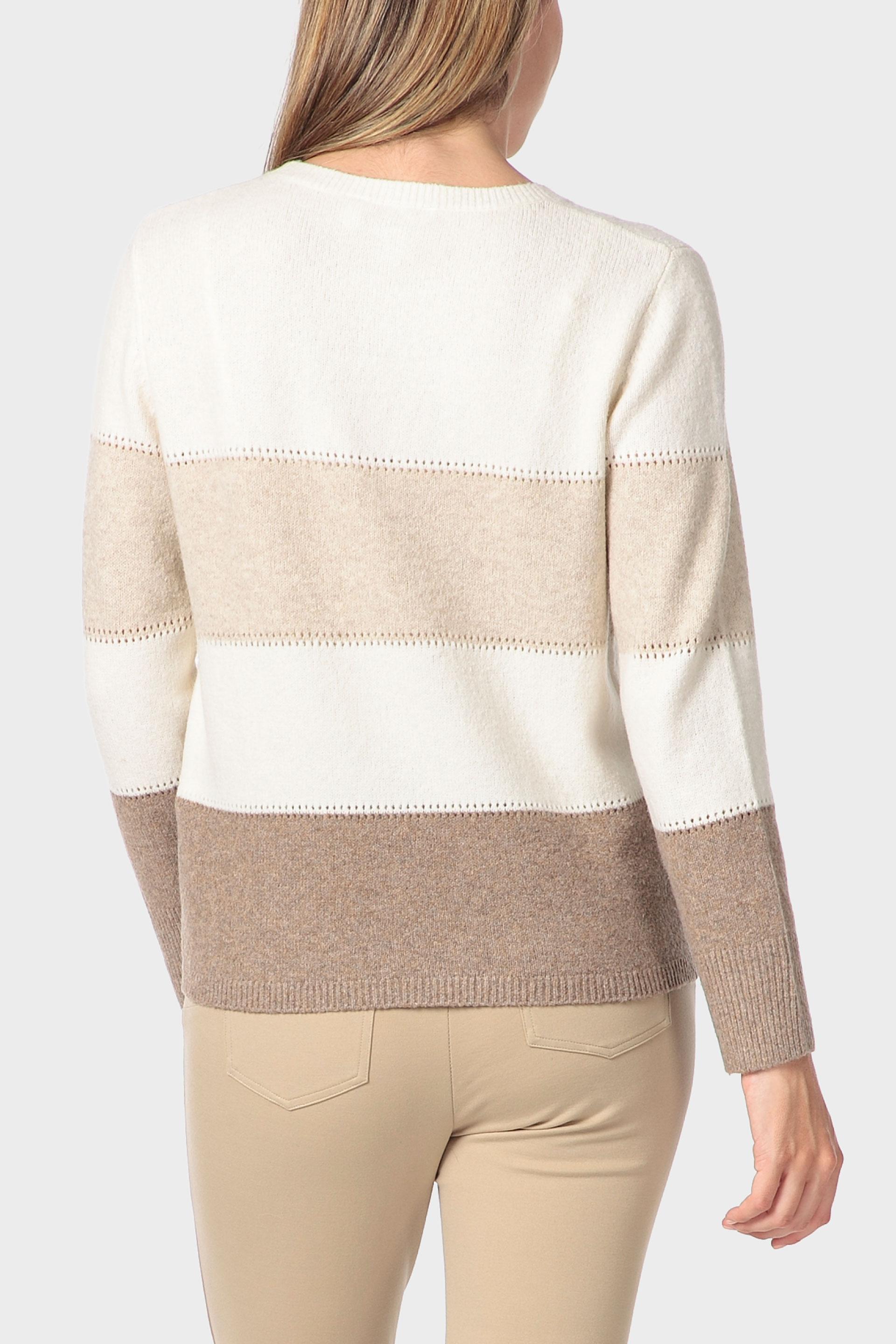 Cream Striped Sweater, 3701_258, medium