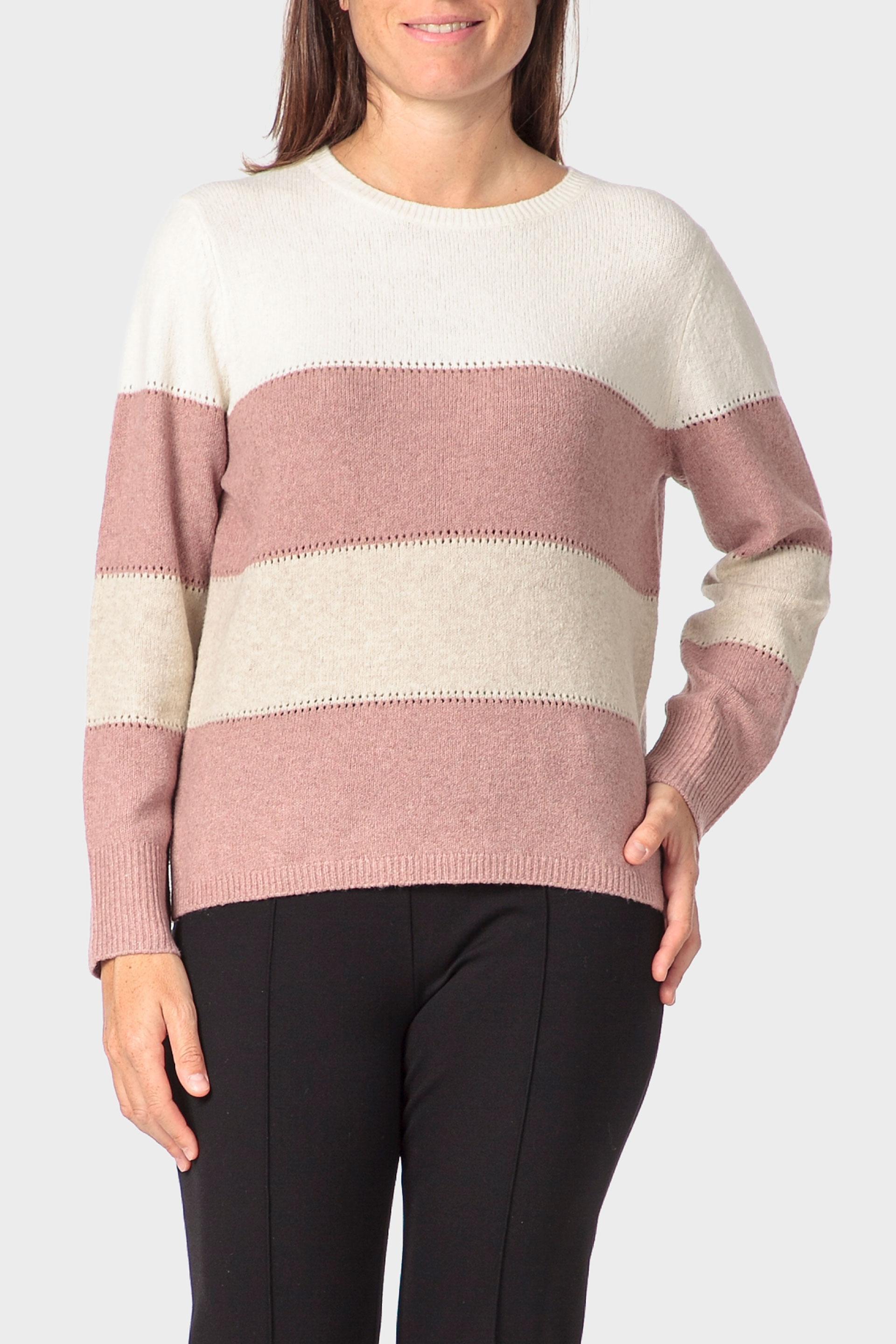 Pink Striped Sweater, 3701_348, medium