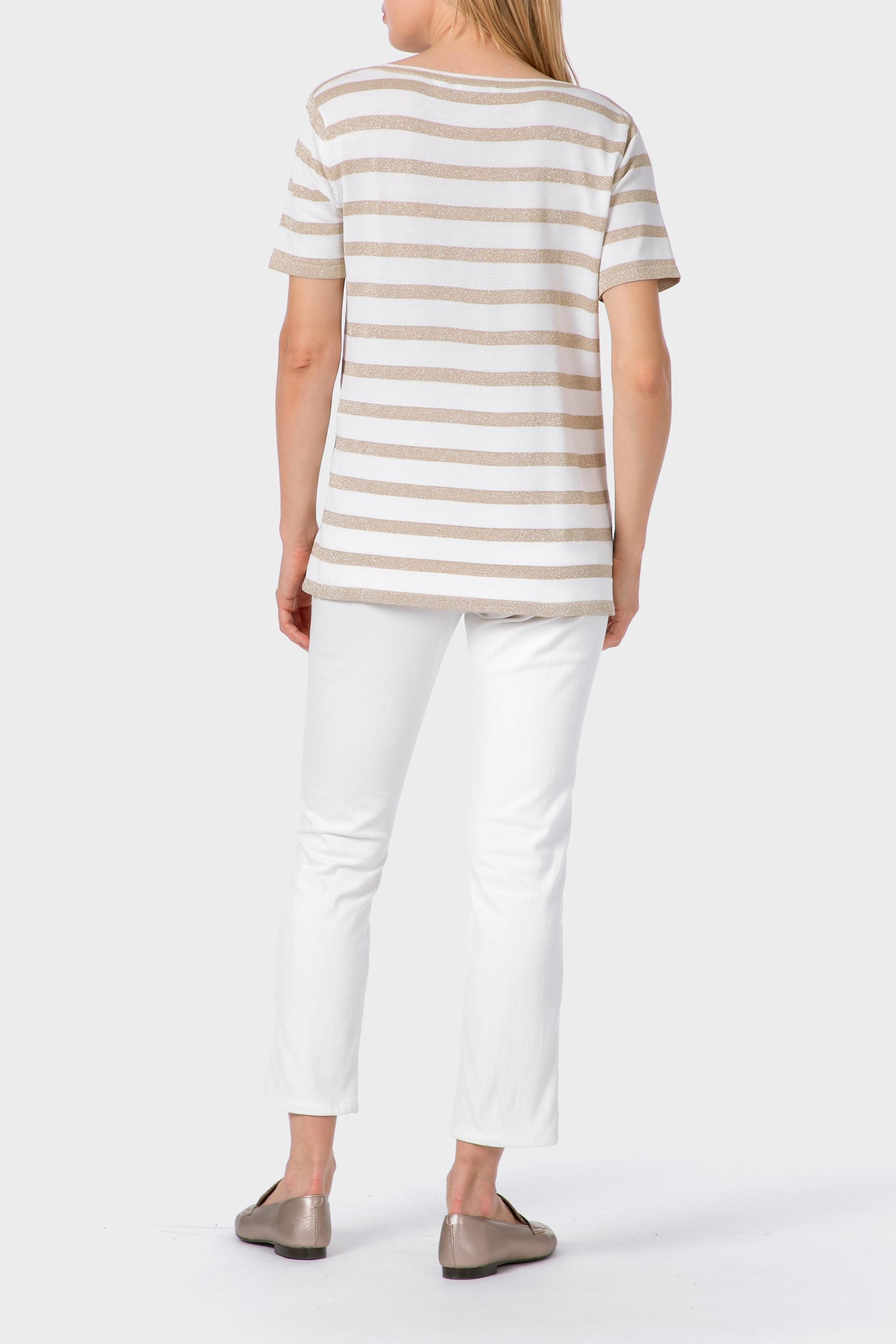 White Striped Sweater, 3701_121, large image number 3