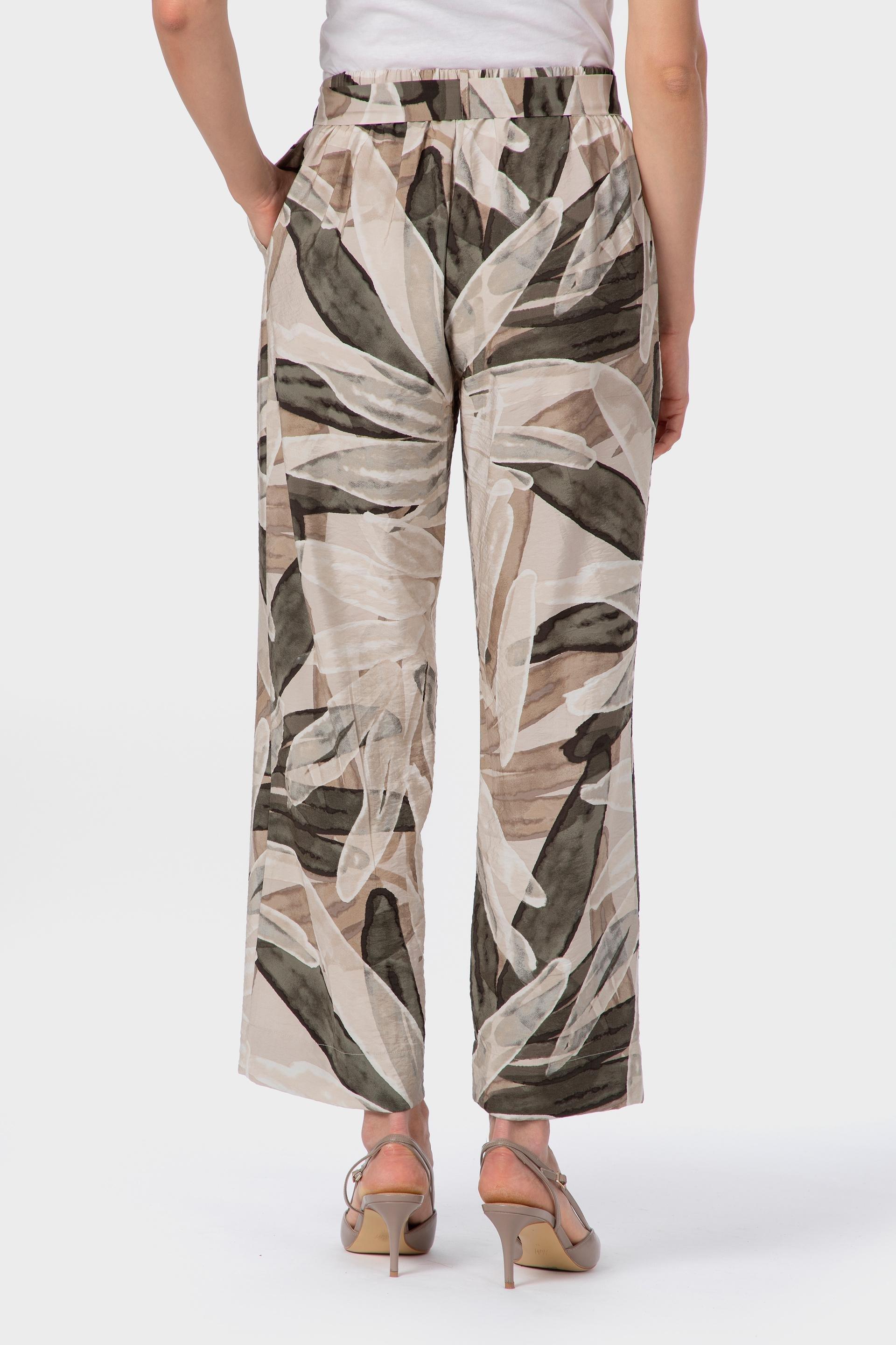Khaki Printed Trousers, 3701_155, large image number 3
