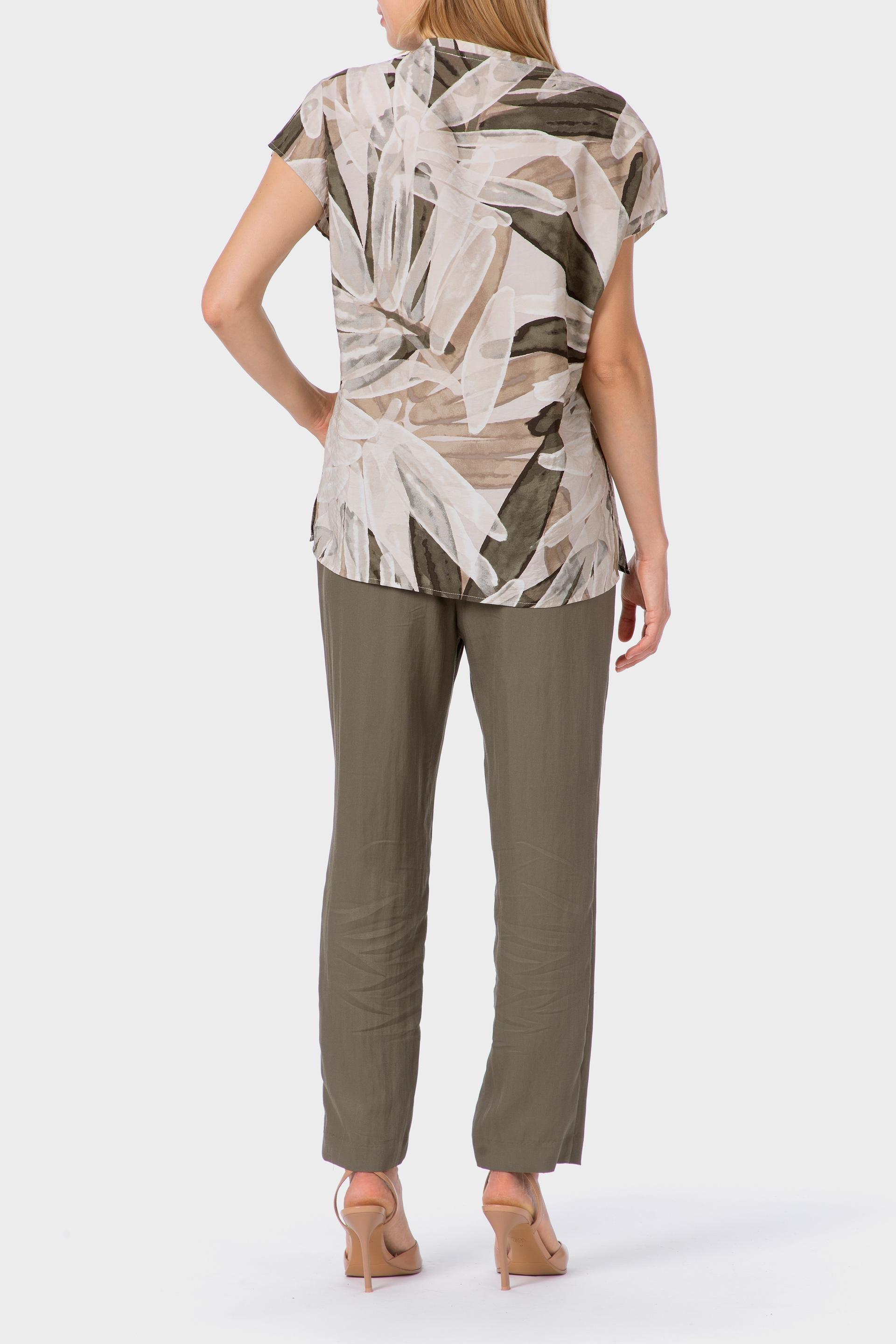 Khaki Elastic Waist Trousers, 3701_155, large image number 5