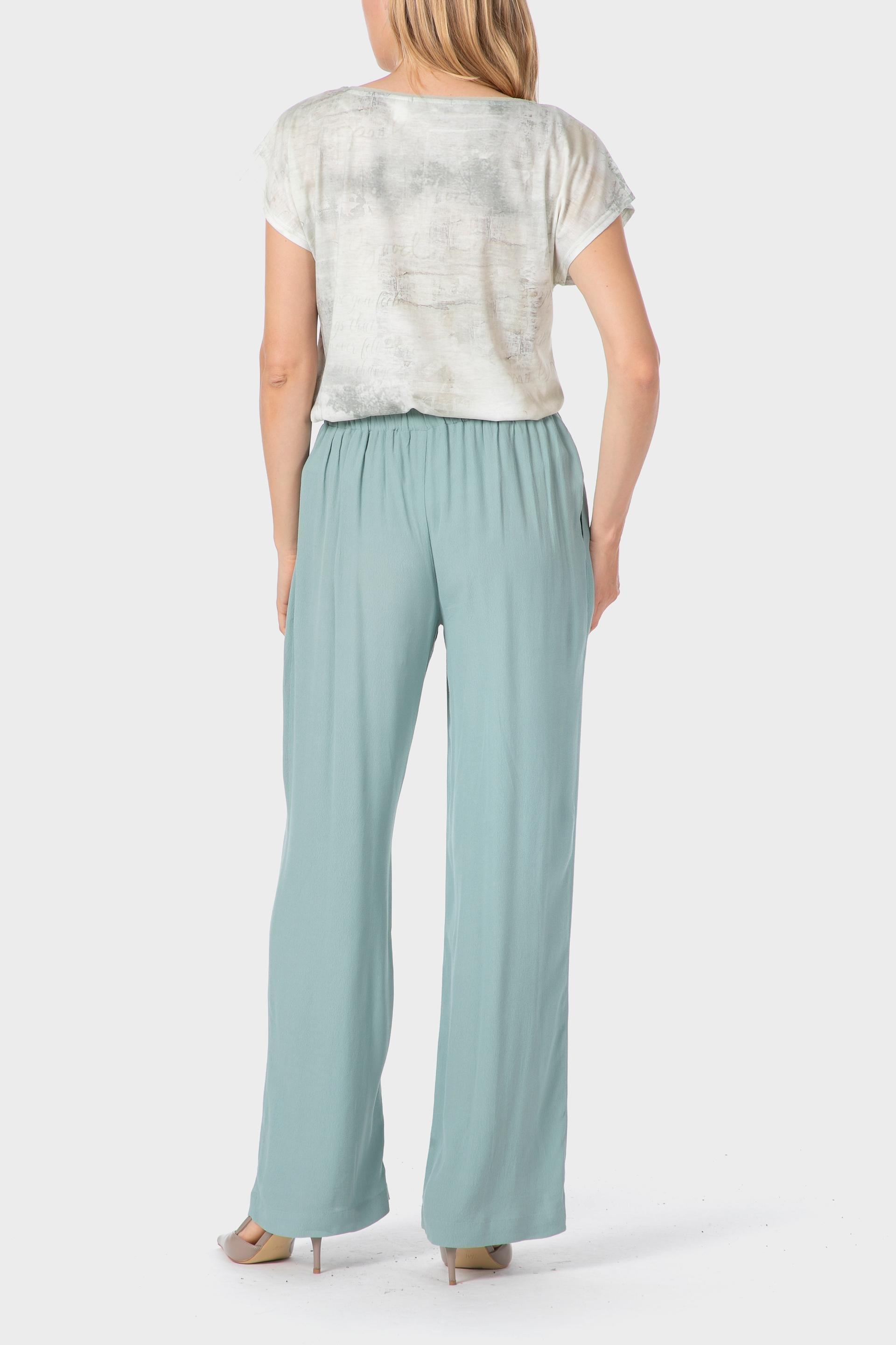 Blue Palazzo Trousers, Blue Aquamarine, large image number 3