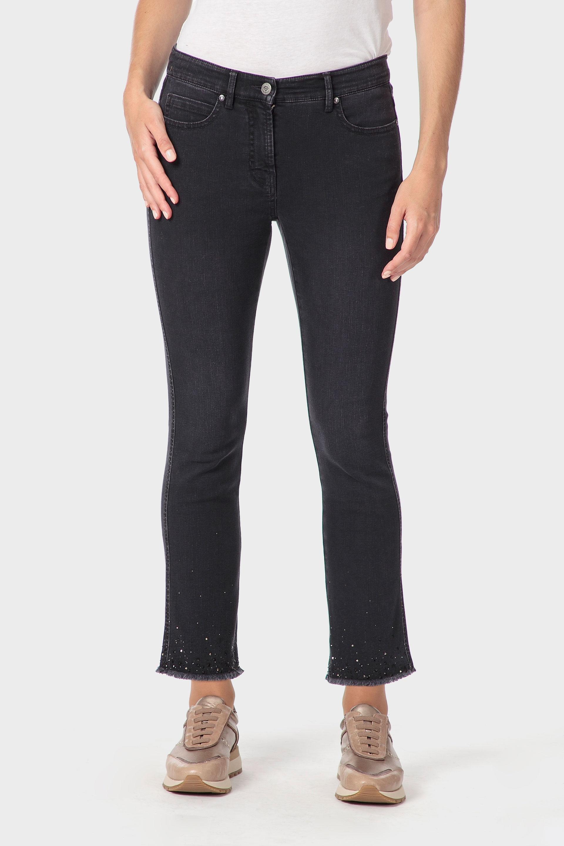 Black Fancy Jeans, Black, large image number 0