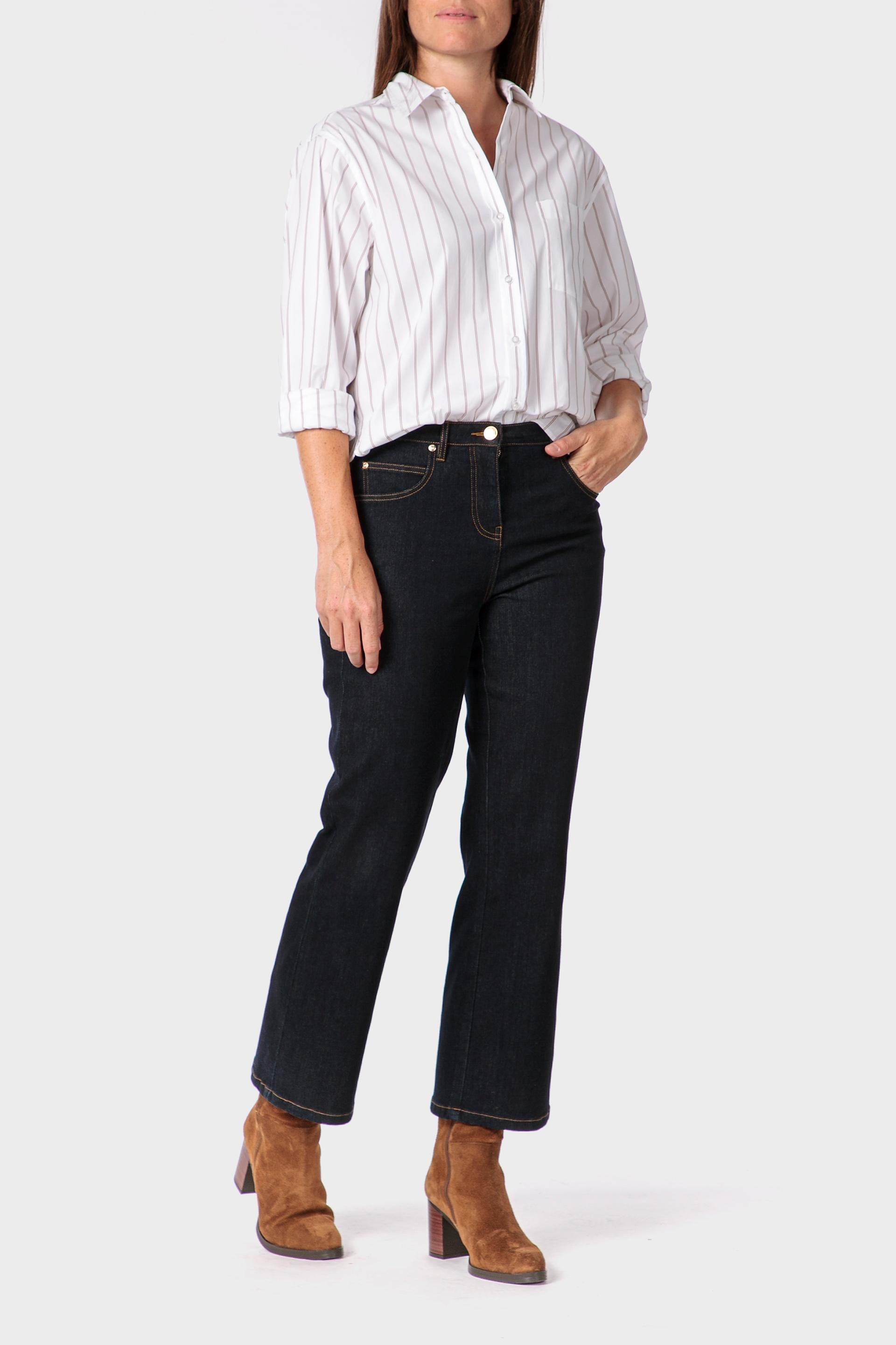 Navy Cropped Jeans, , large image number 1