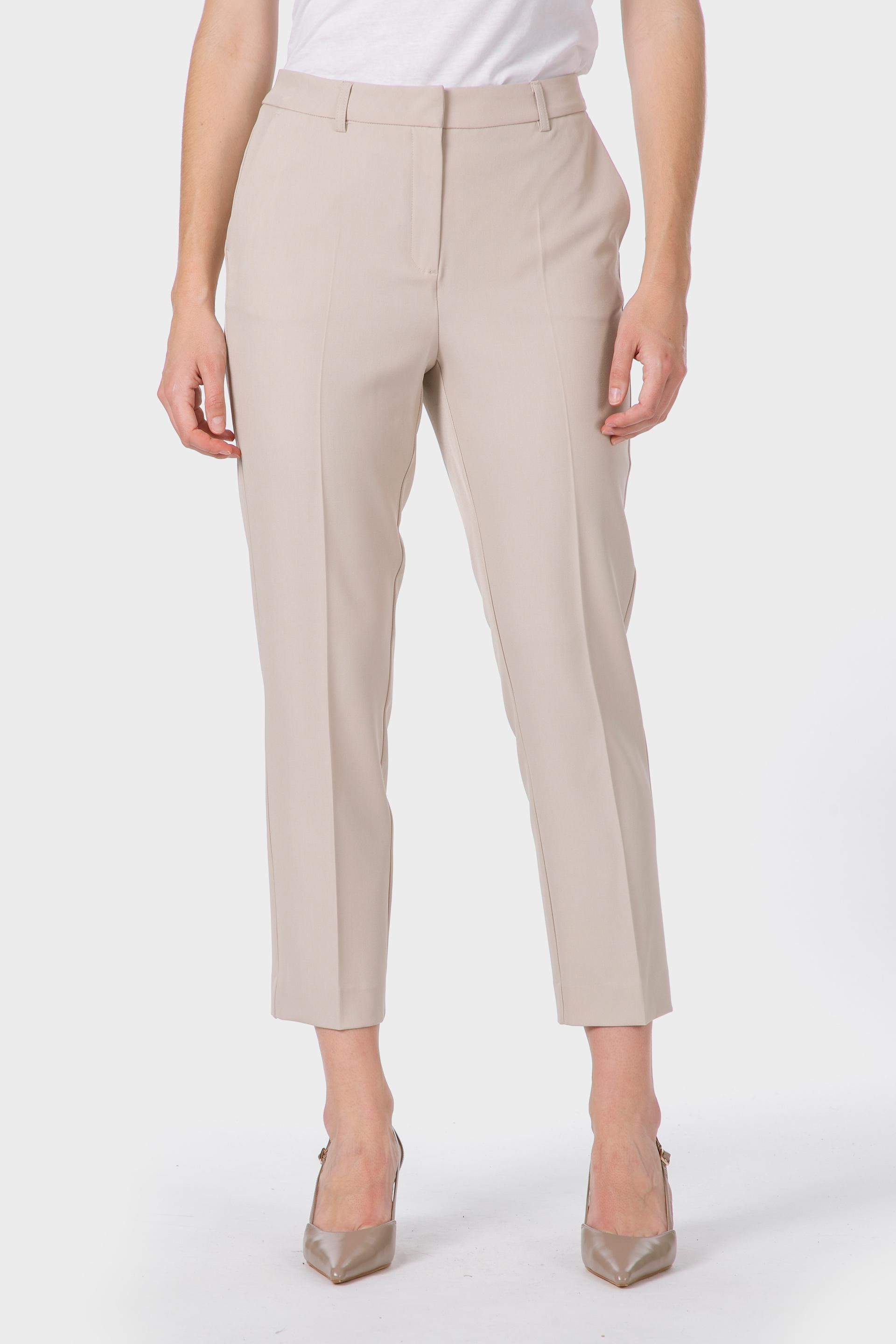 Beige Capri Trousers, Beige, large image number 0