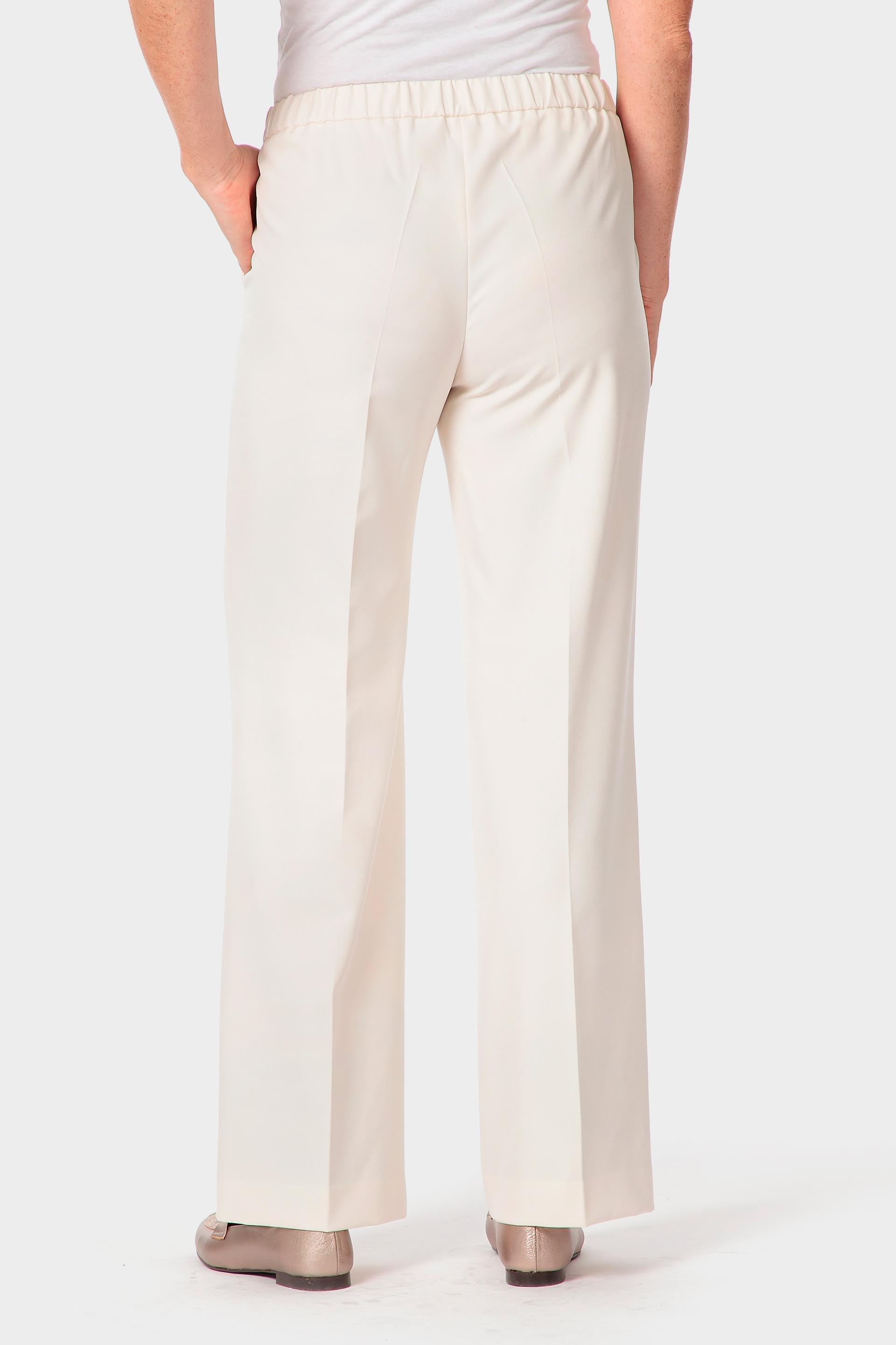 Beige Plain Relaxed Trousers, Beige Wax, large image number 3