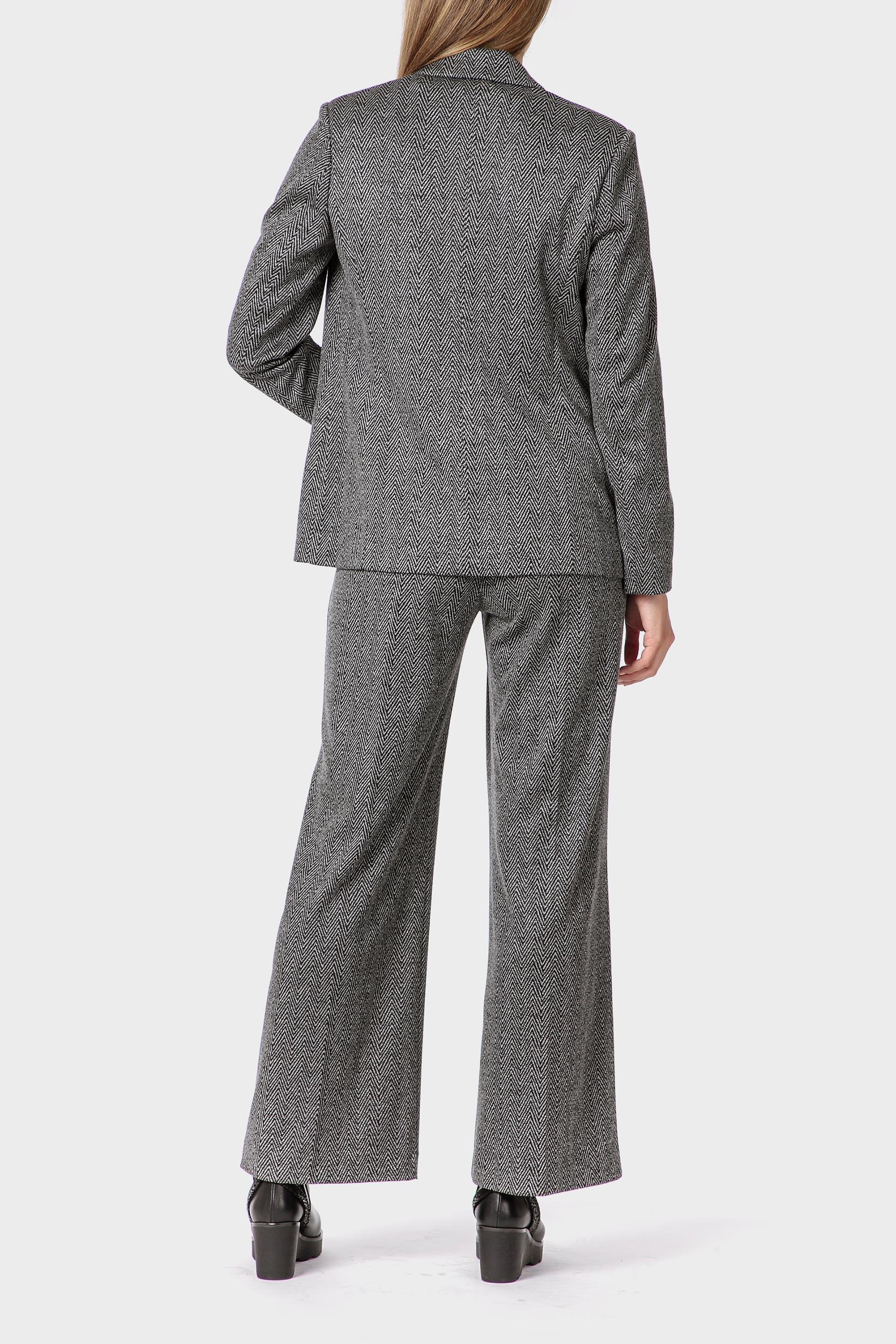 Grey Herringbone Trousers, 3701_123, large image number 3
