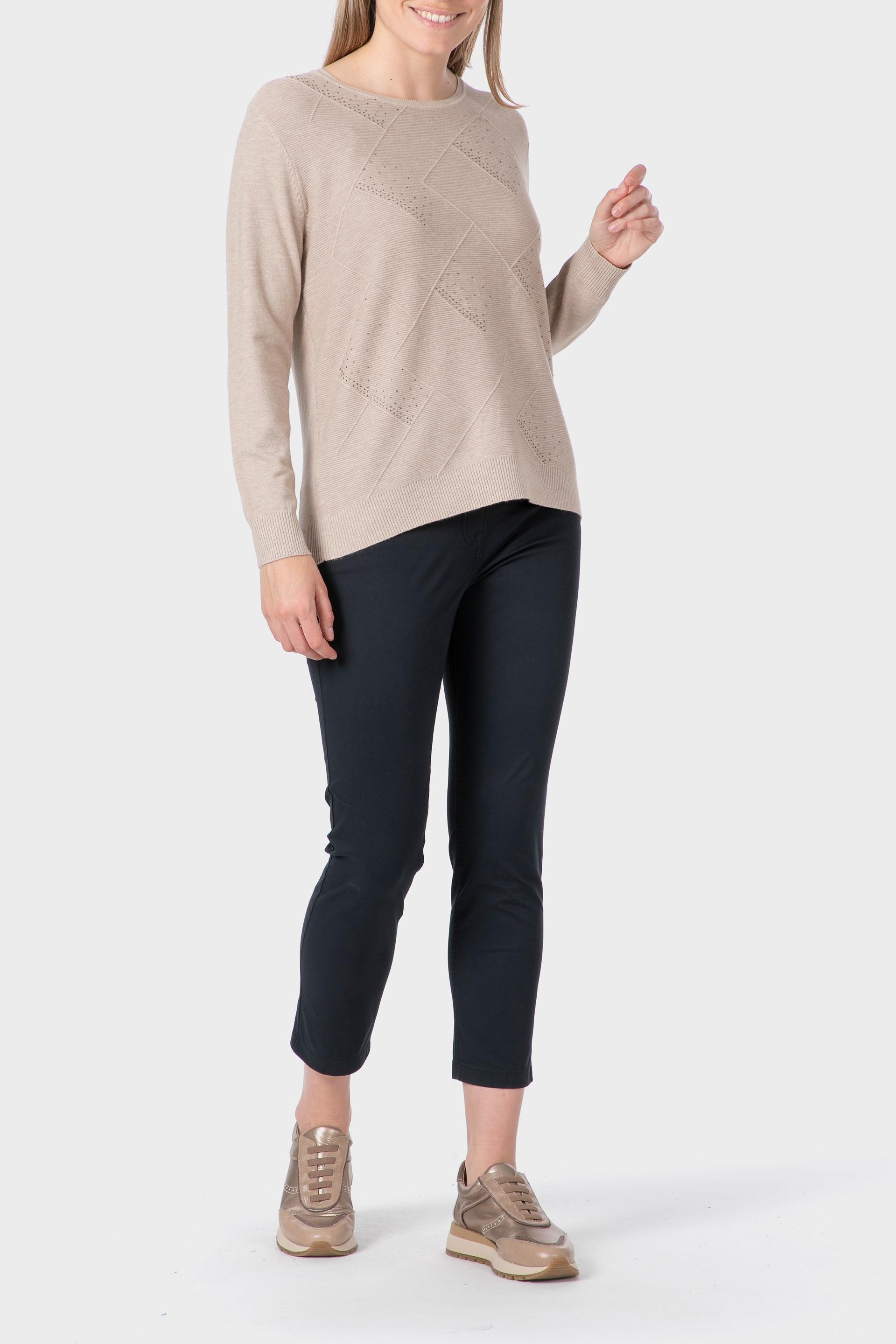 بنطال كابري قطن، أسود, Blue Navy, large image number 2