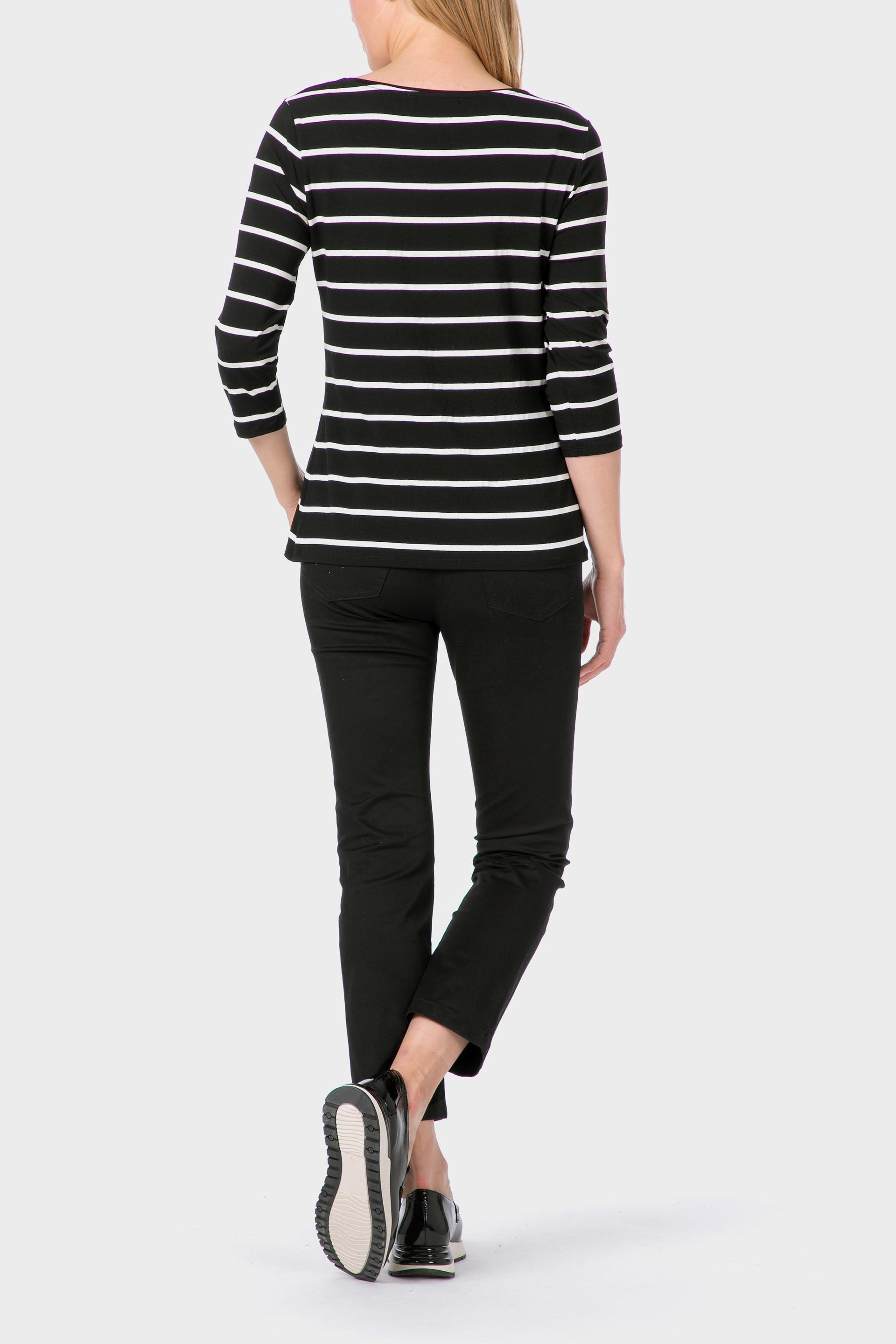 Black Cotton Capri Trousers, Black, large image number 3