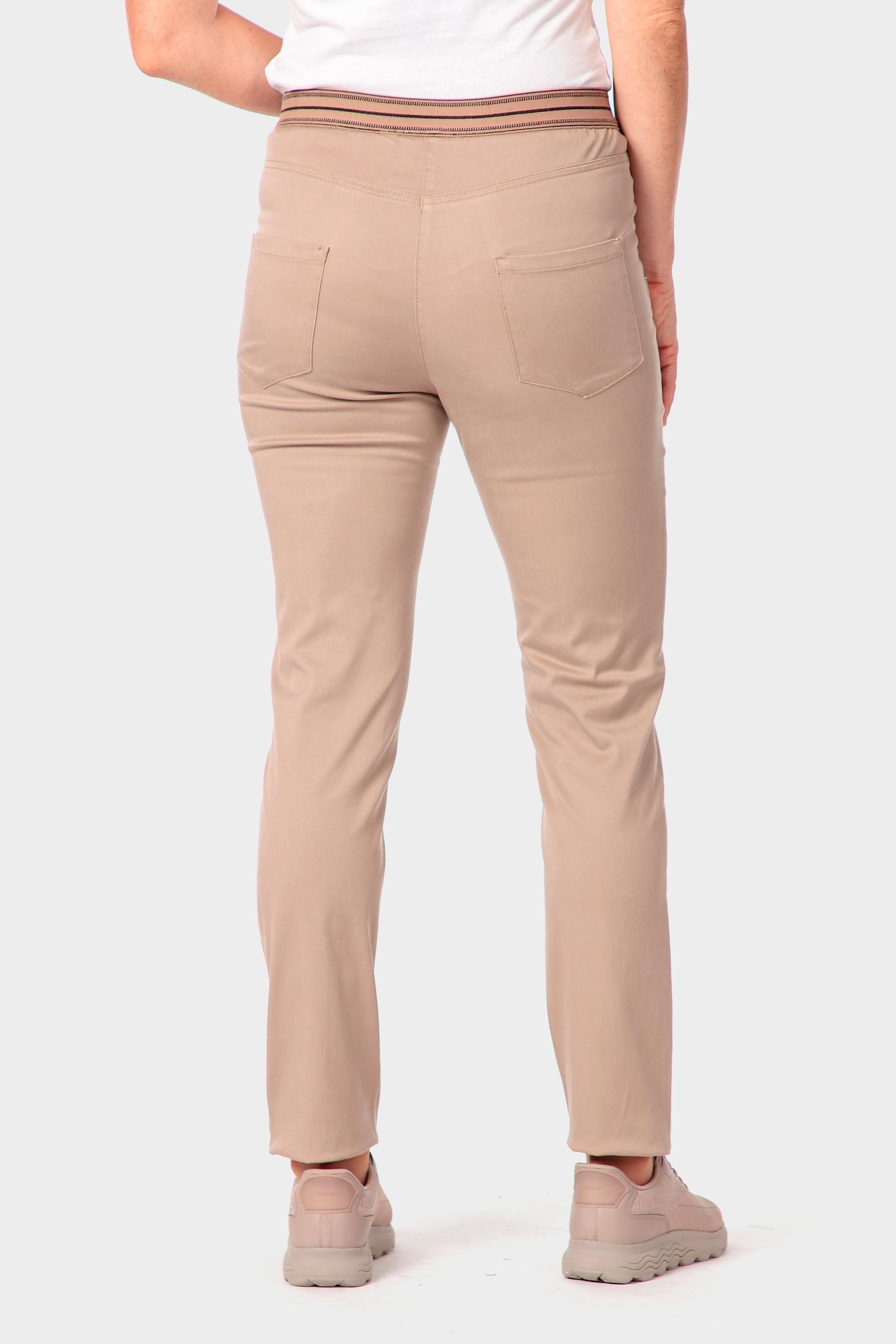 Beige Lyocell Trousers, Brown Almond, medium
