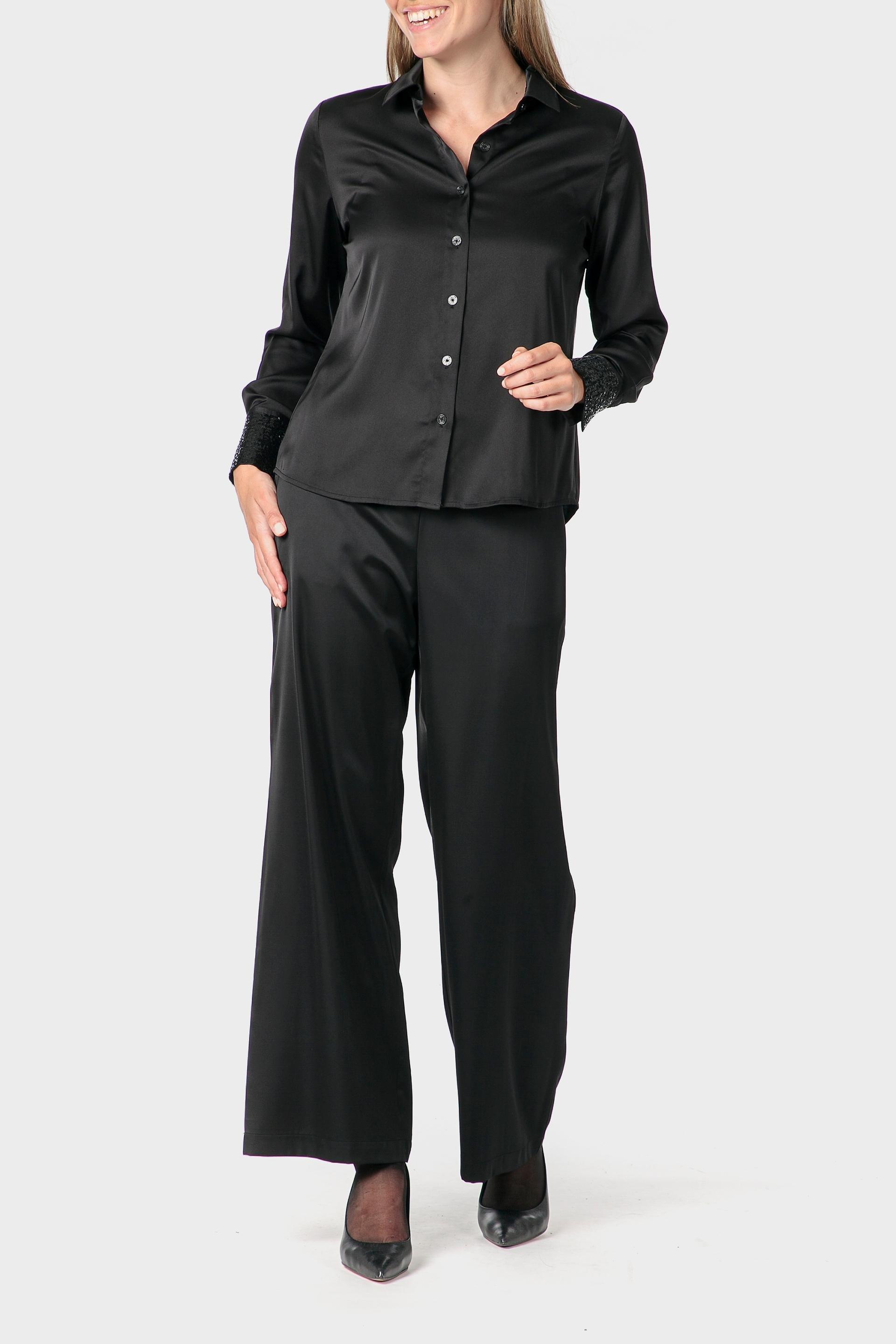 Black Satin Trousers, 3701_120, medium