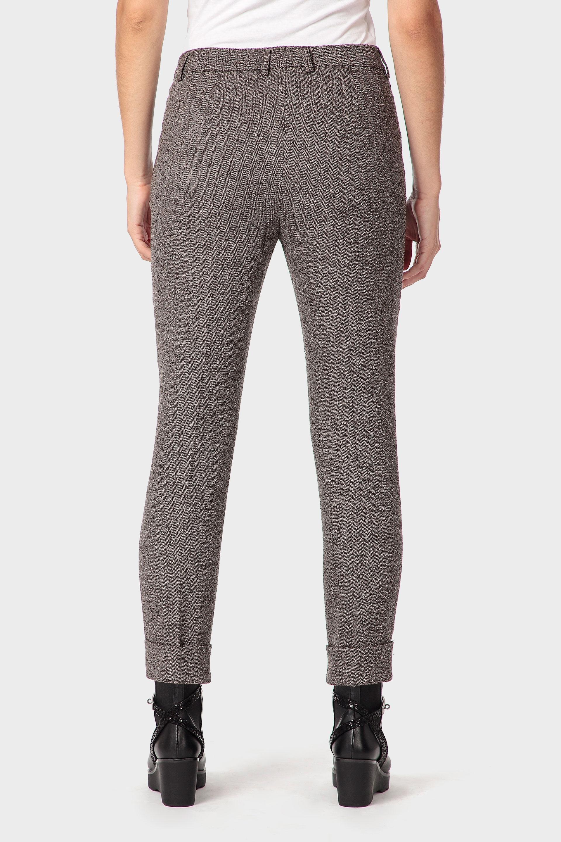 Grey Herringbone Trousers, 3701_113, medium