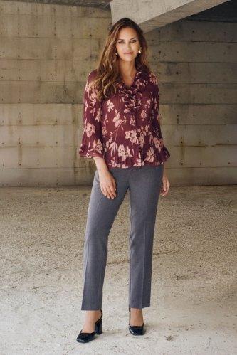 Grey Ankle Length Trousers, 3701_122, medium