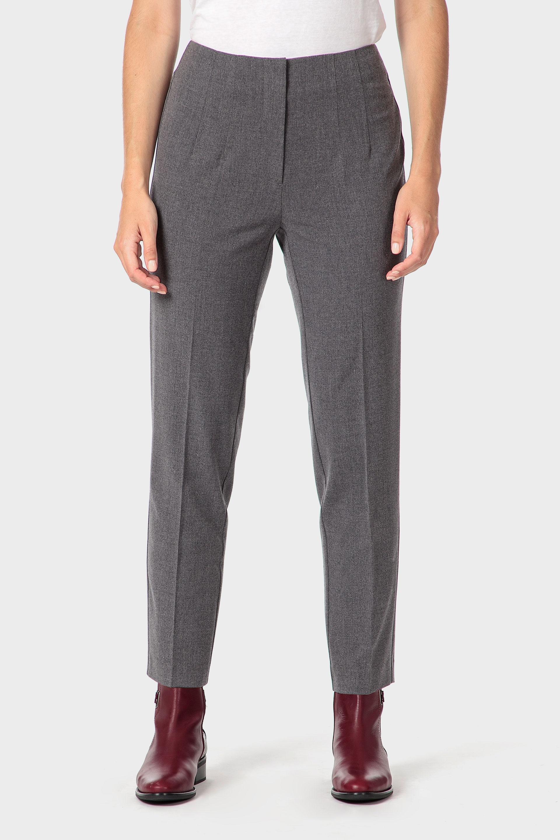 Grey Ankle Length Trousers, 3701_122, large image number 1