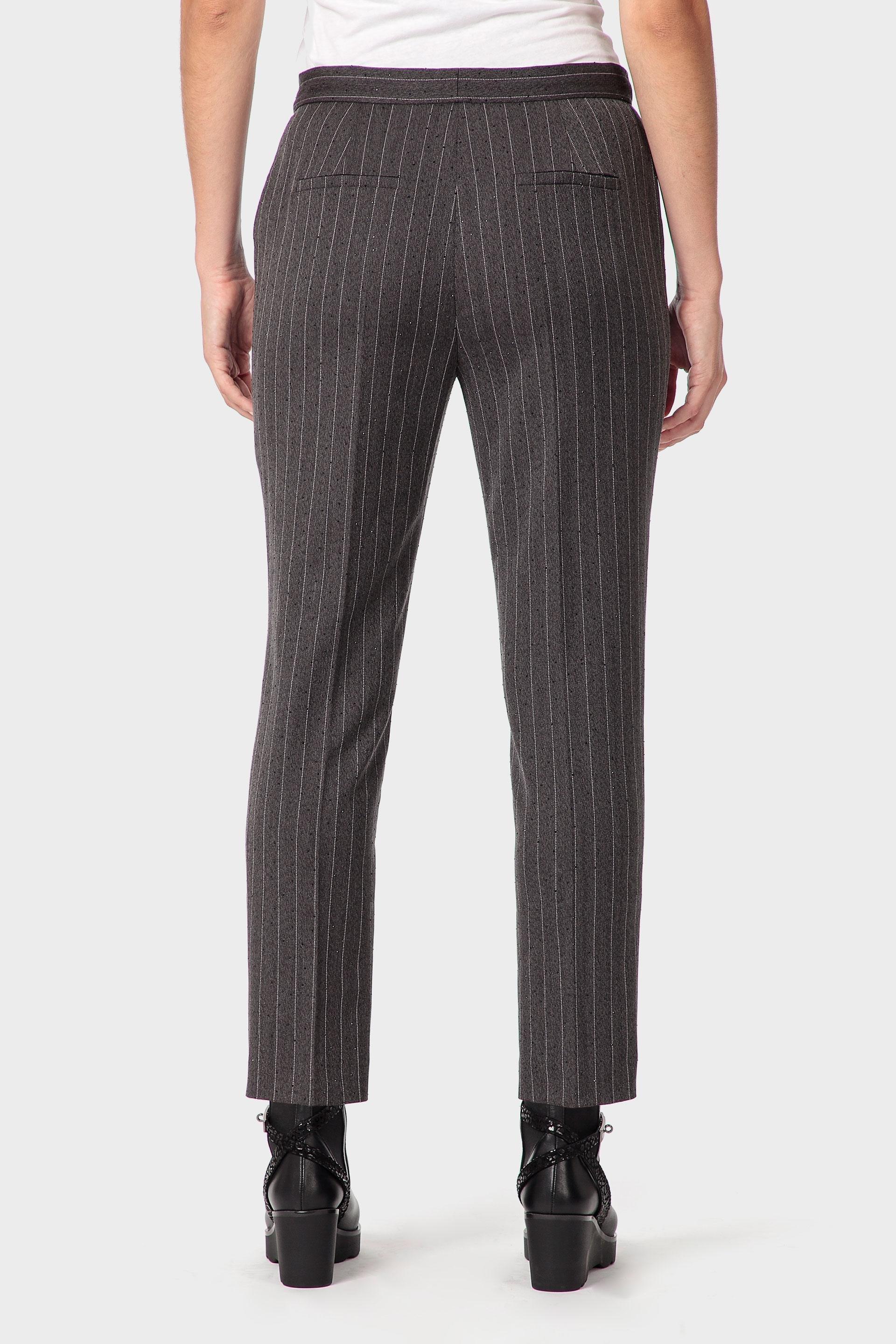 Brown Striped Trousers, Grey Dark, large image number 2
