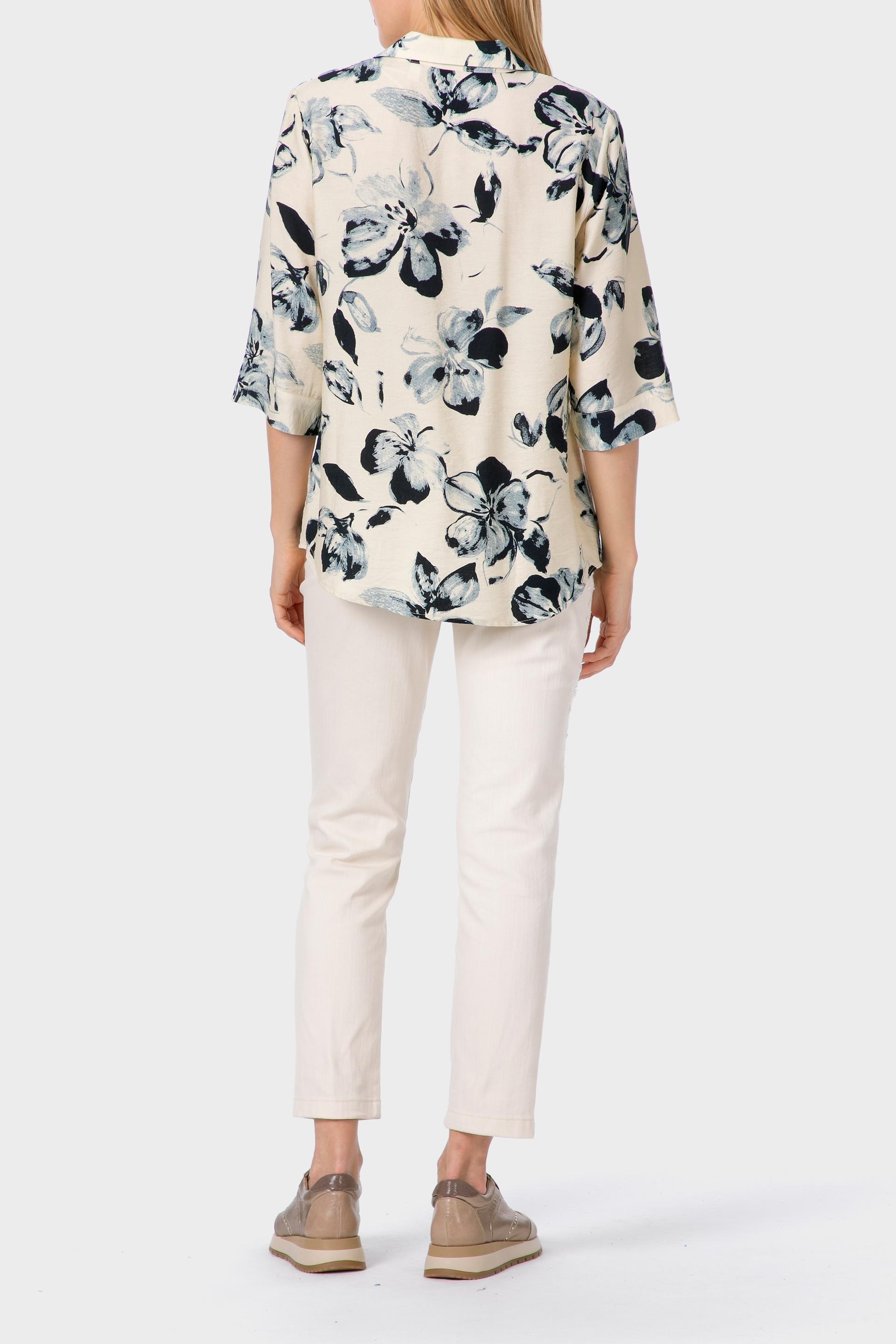 White Embroidered Trousers, Beige Wax, large image number 4