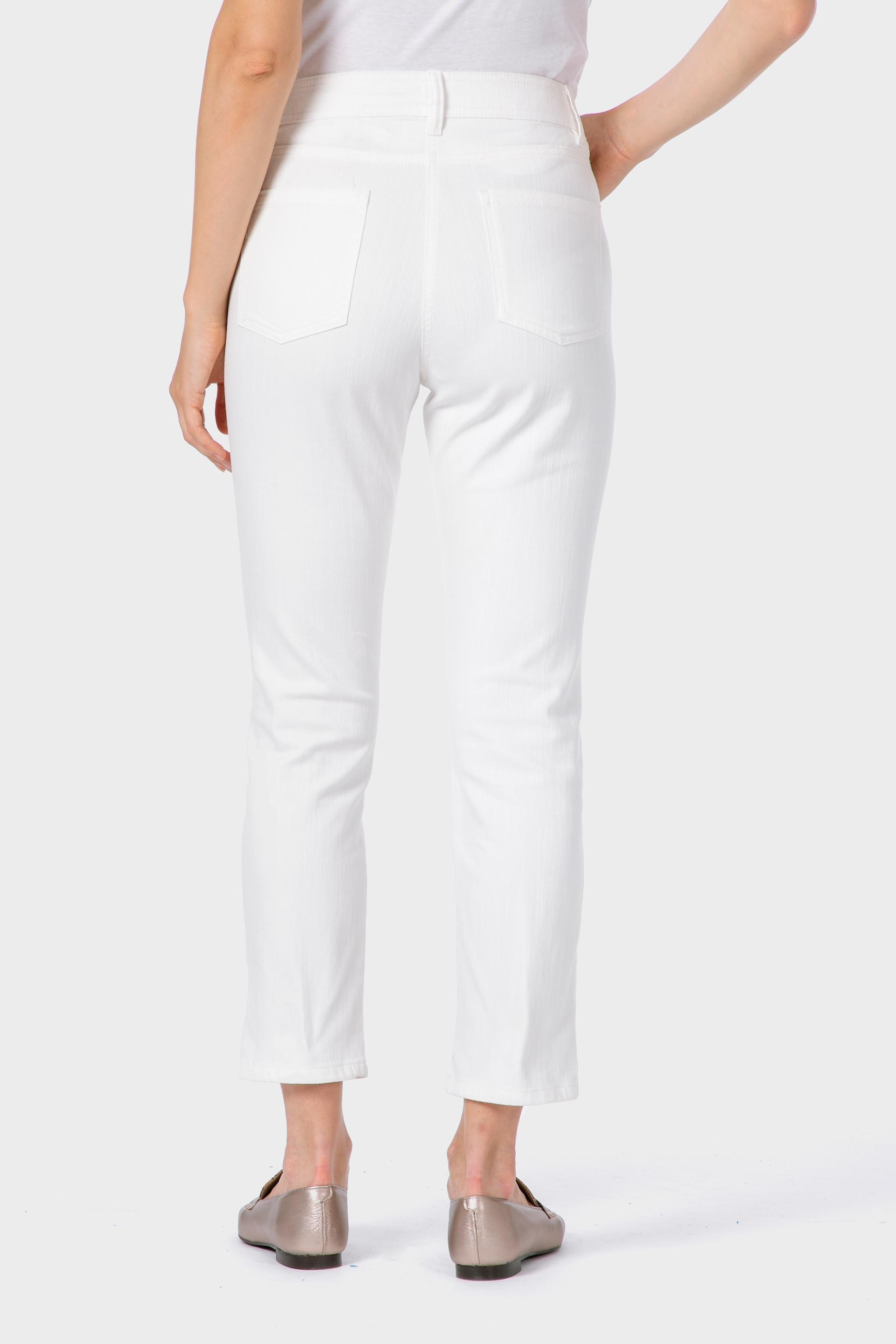 White Cotton Trousers, White, medium