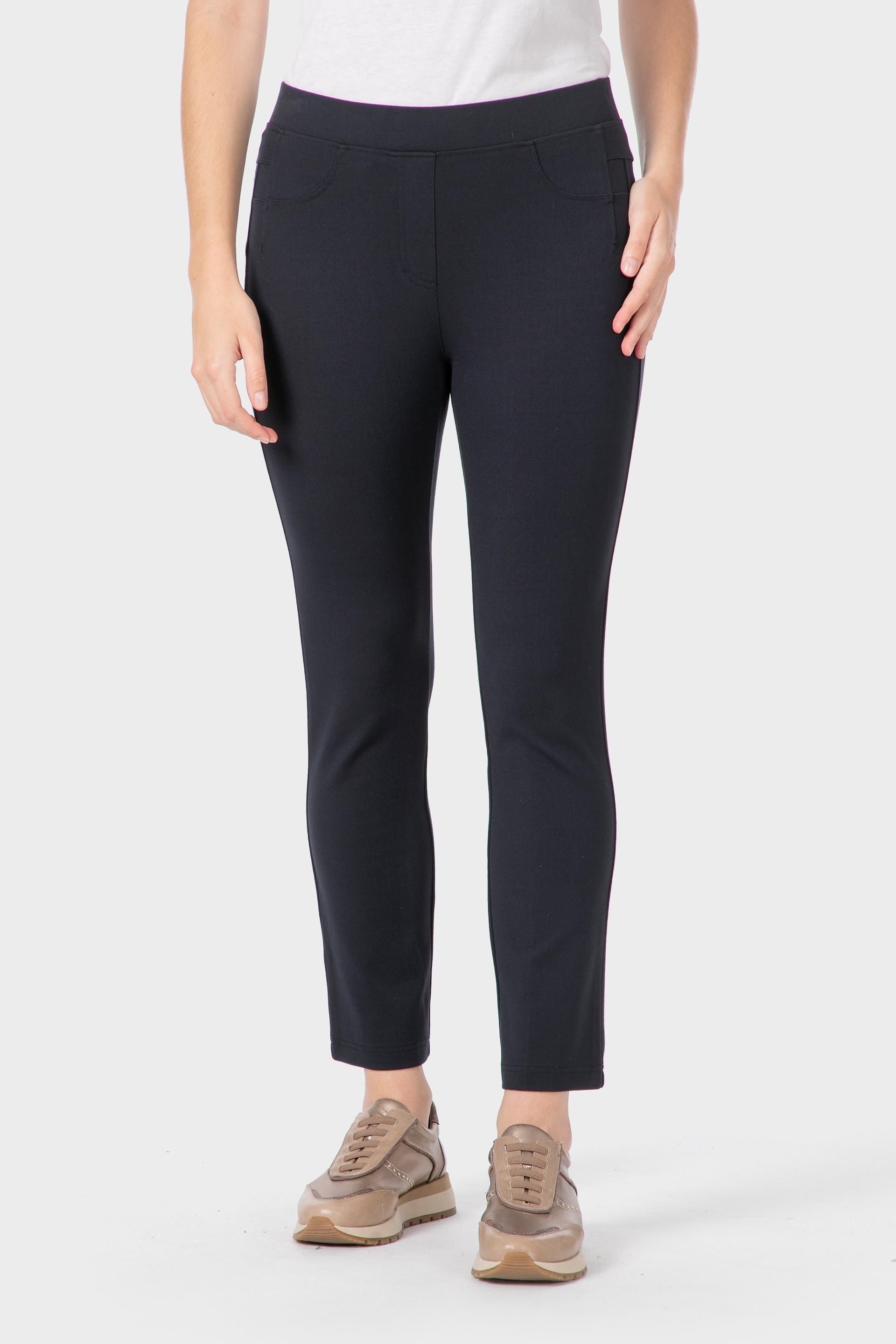 Black Ponte Di Roma Trousers, 3701_104, medium