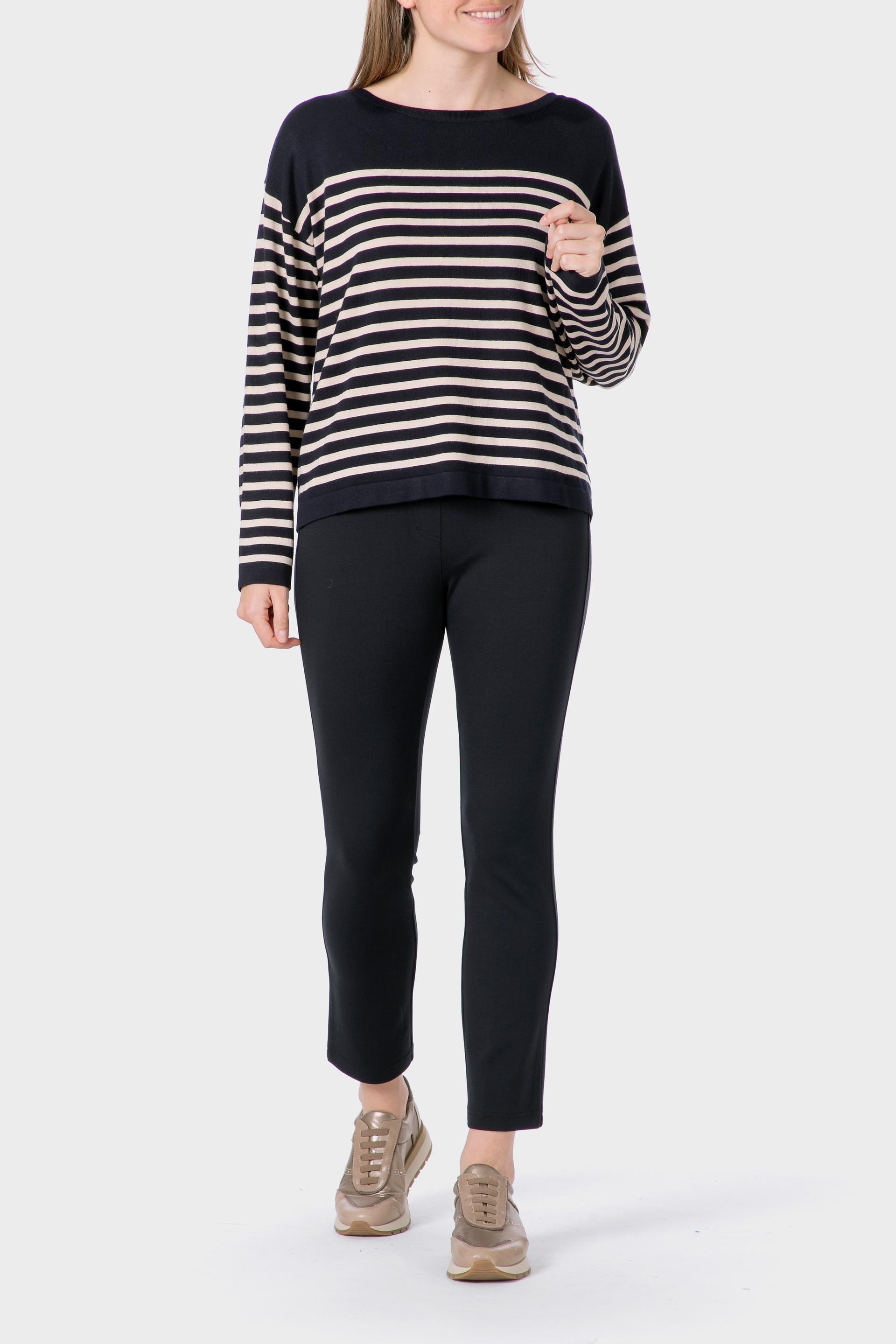 بنطال بونت دي روما، أسود, Blue Navy, large image number 2