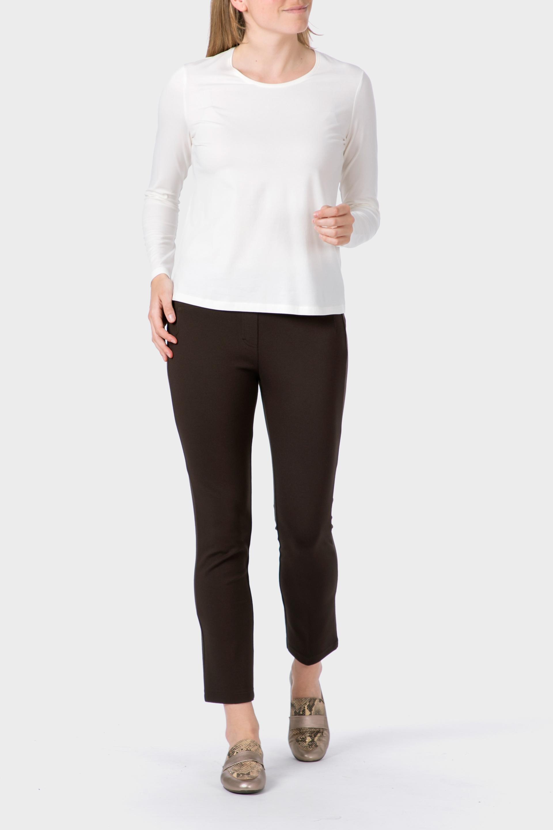 Brown Ponte Di Roma Trousers, 3701_220, large image number 1