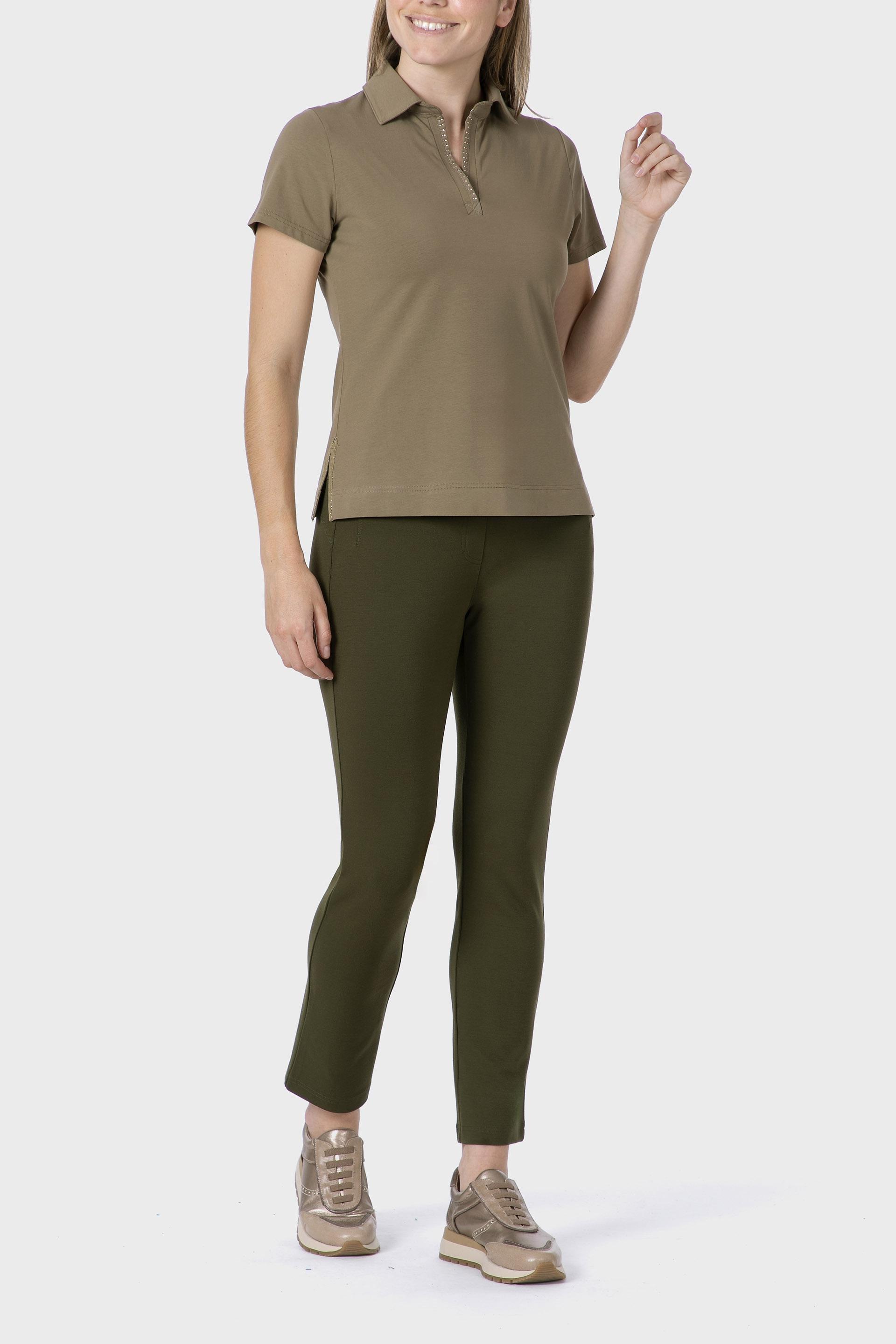 Green Ponte Di Roma Trousers, , large image number 3