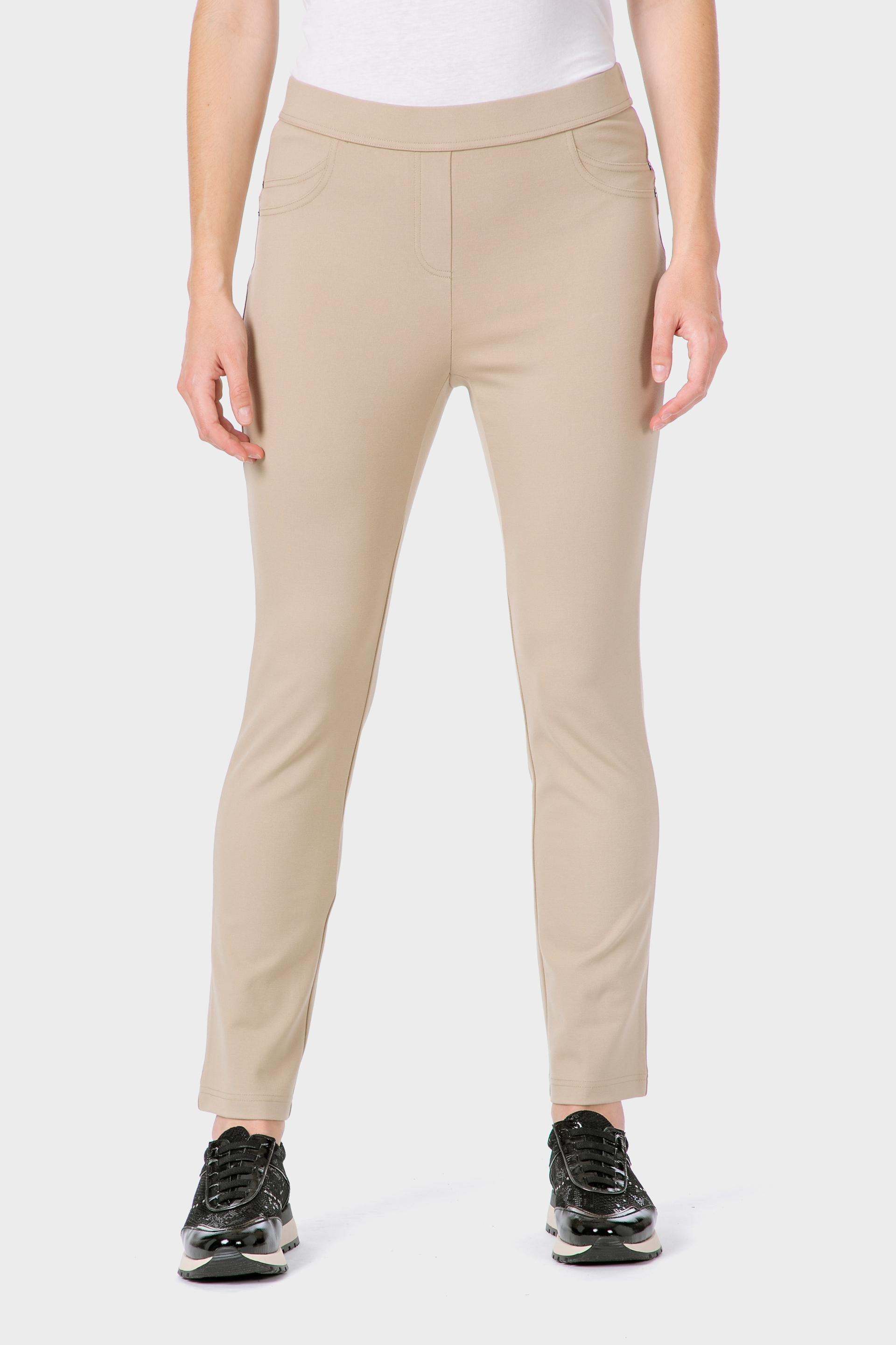 Beige Push Up Trousers, 3701_189, medium